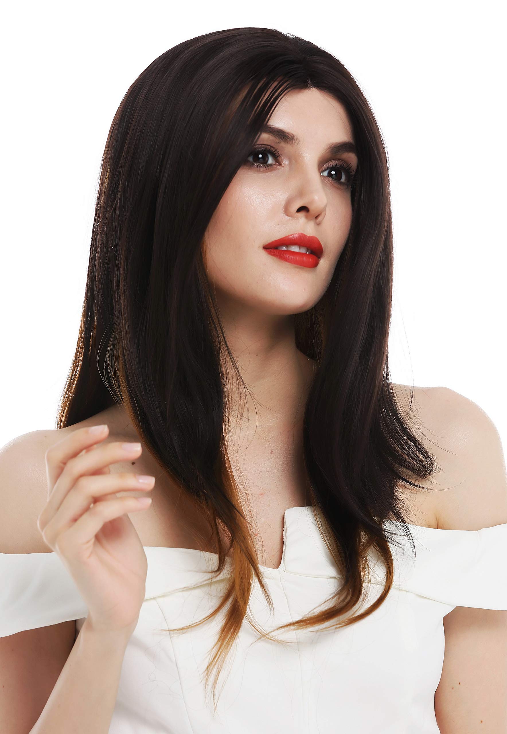 WIG ME UP - TYM-343-LF-4276 wig women's wig lace front long sleek layered under colours brown golden brown blonde