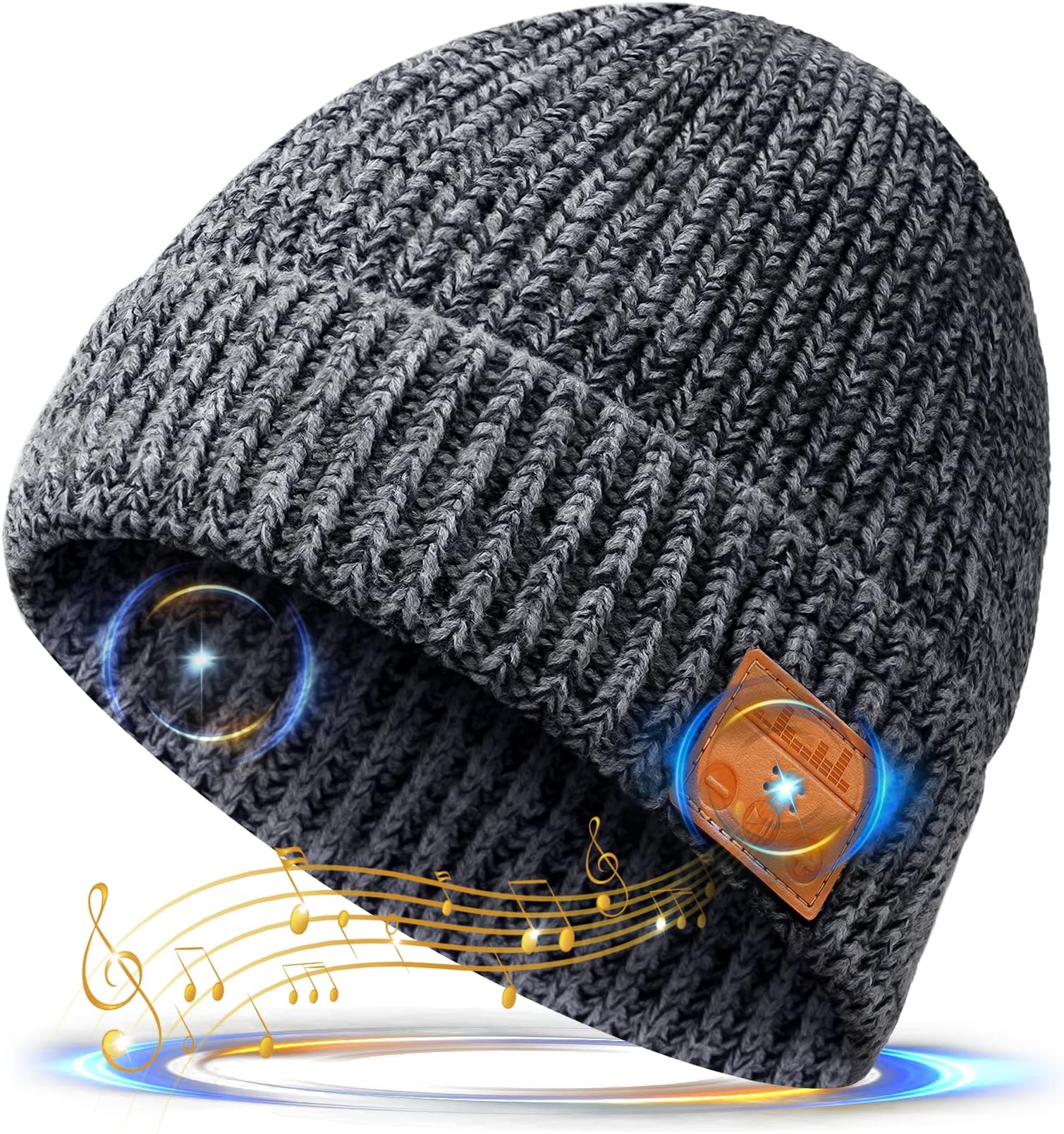 Mens Gifts Bluetooth Beanie Hat - Secret Santa Gifts for Men Women Teenagers Boys Girls Adults Christmas Stocking Fillers Music Knit Hat with Headphones Cool Stuff Tech Gifts Gadgets for Dad Him