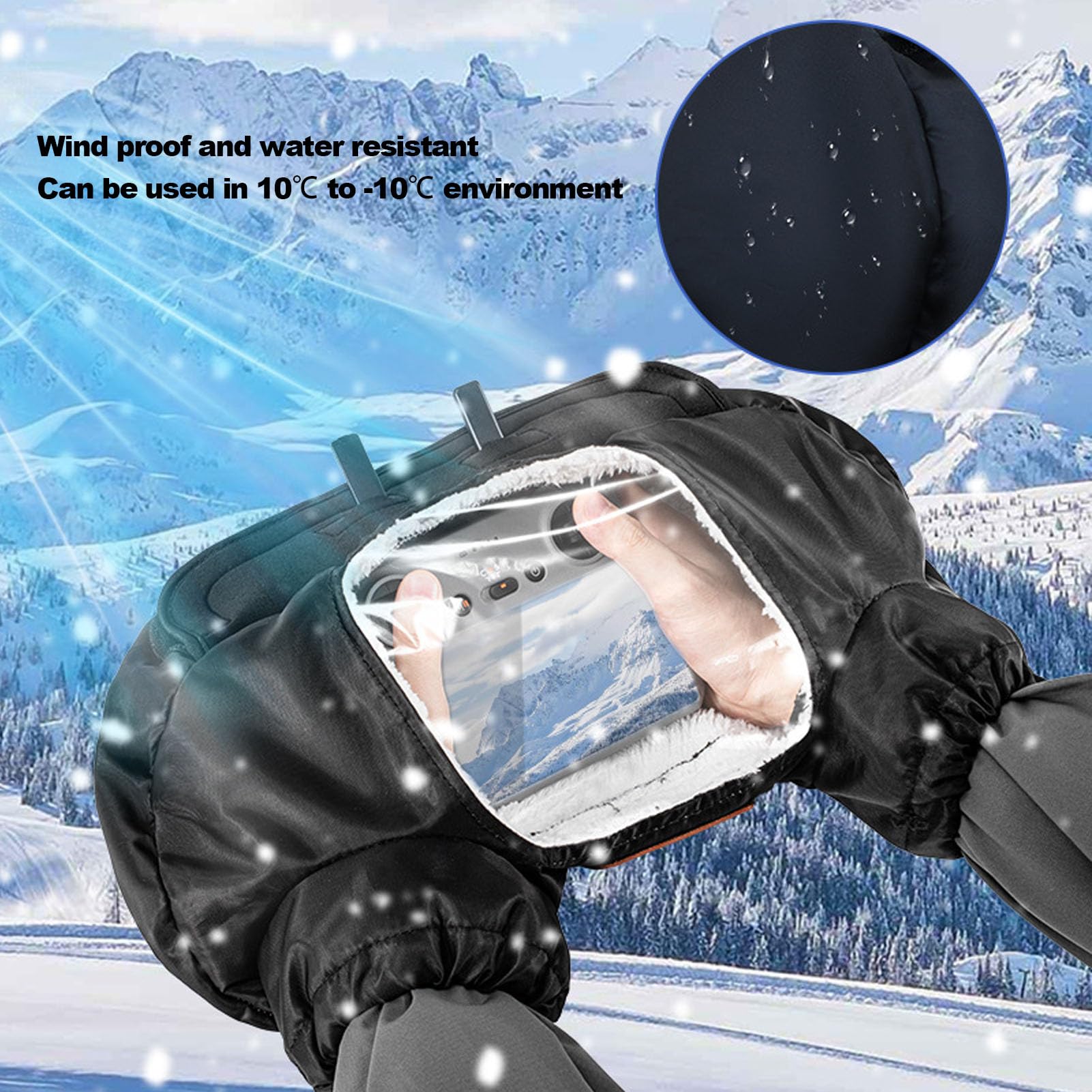 Drone Operator Glove, Clear Display FPV Transmitter Remote Control Windproof Anti Fog Protective Cover Transmitter Handwear - Image 3