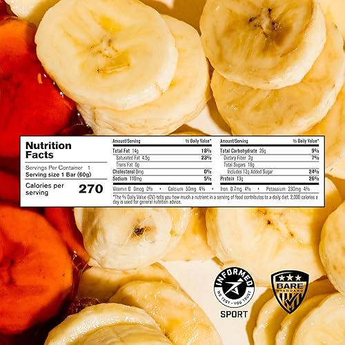 Miniatura 2 de Bare Performance Nutrition Field Bar barras nutricionales de proteína de suero de leche barras de proteína de 056oz barra nutricional sobre la