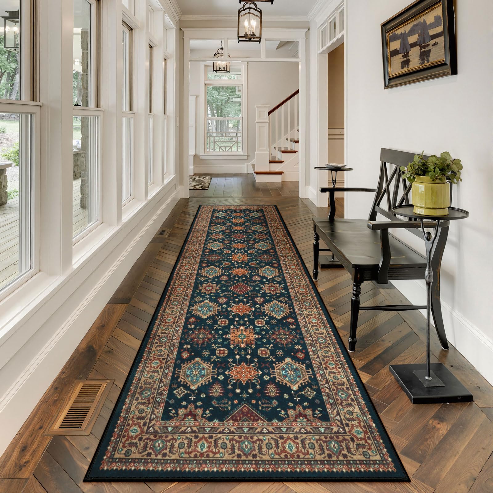 Amazon.com: Sivilife Oriental Hallway Runner Rug, 2'5''X8' Kitchen ...