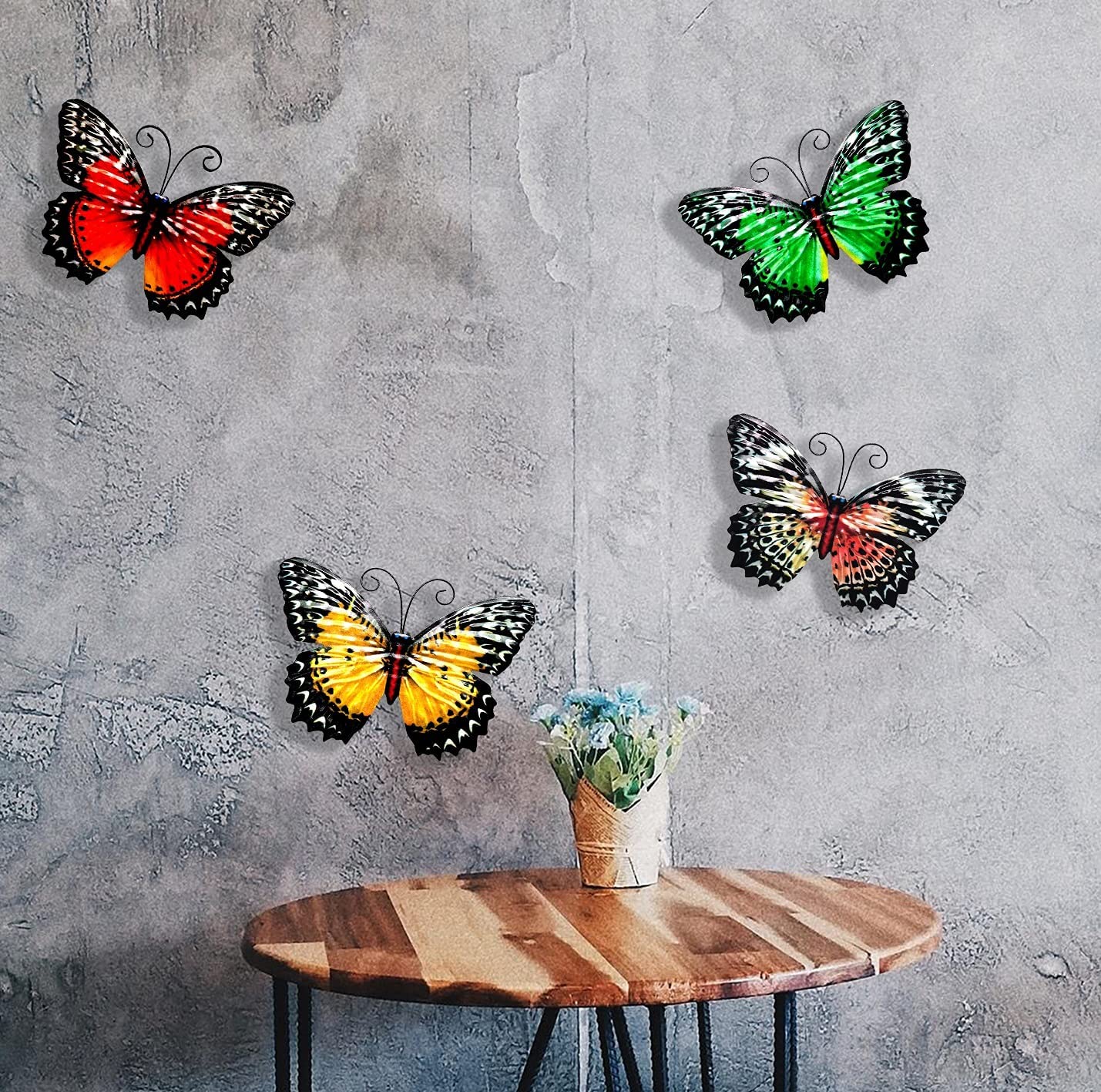 Papillons DéCoration Jardin Exterieur ExtéRieure, DéCoration Murale En MéTal, Design Salon
