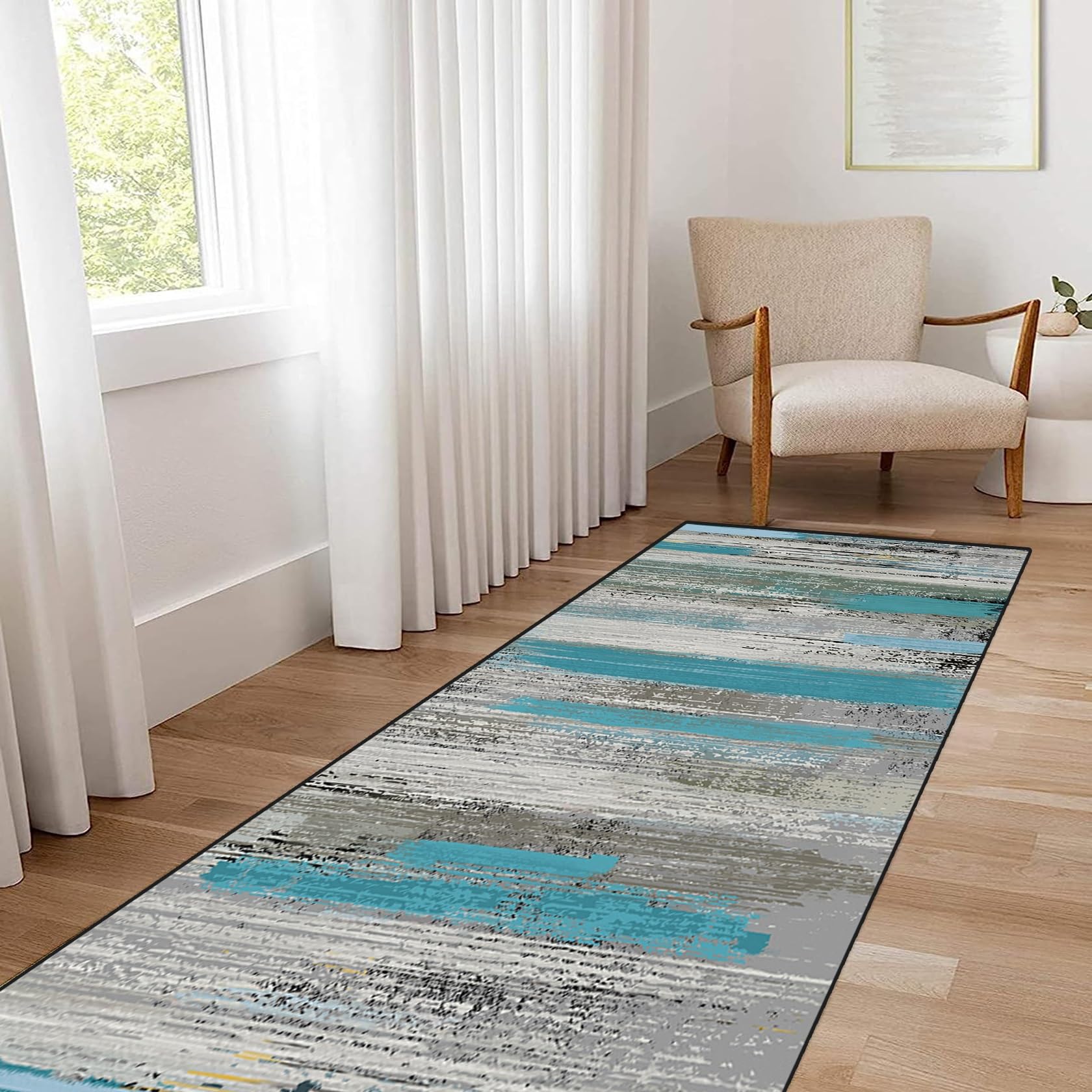 Tapis cuisine antidérapant et lavable de 60 x 170 cm pour couloir et entrée de maison