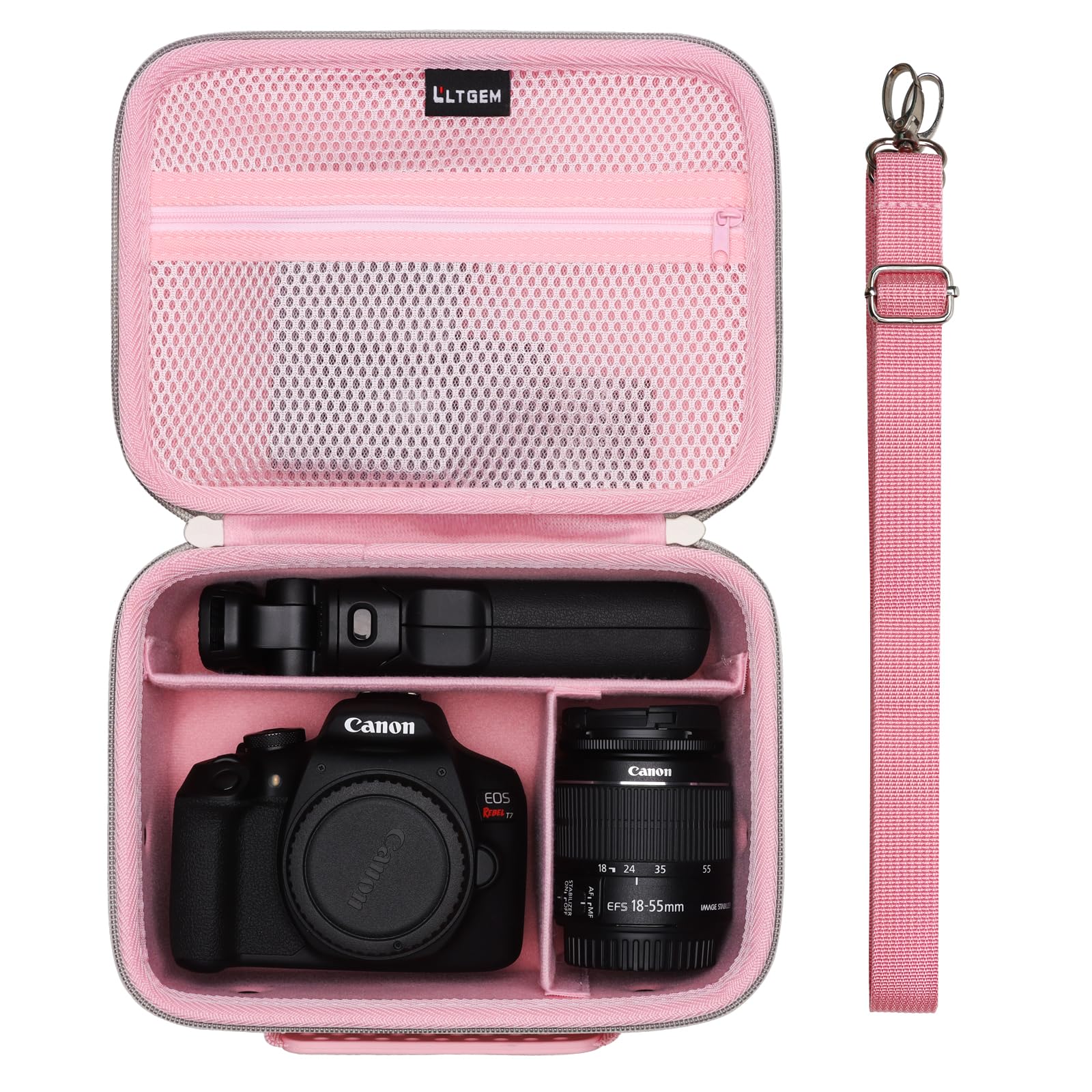 Camera Case Bag Compatible with Canon EOS Rebel T7/R50/R6 Mark II/R100/R50 V/T6/R8/R10/R5 Mark II/RP/R7/5D Mark IV/SL3/R5/T100 DSLR SLR Camera, Len