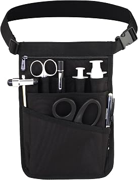 Medical Organizer Belt,Nurse fanny pack, Nurse Fanny Pack for Work ,Kit Practical Waist Bag for Nurses, Fanny Pack for Basics Nurse ,Utility Belt Organizer Bag YRHS-S-XJ-BLACK, Small