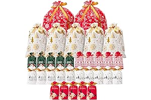 Mr. Pen Christmas Drawstring Gift Bags Assorted Sizes All Occasion