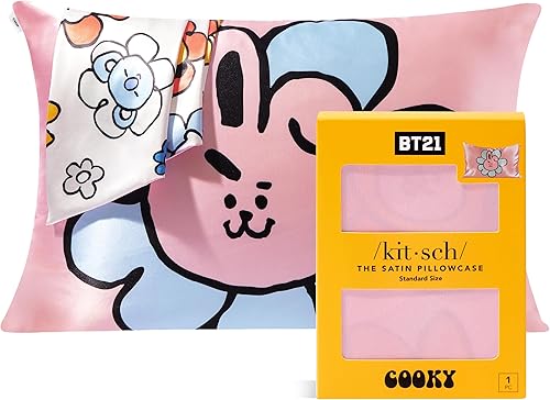 Vista 119 de Kitsch x Elf - Funda de almohada de satén con cremallera de tamaño queen/estándar, para el cabello y la piel, funda más suave que la seda, lavable a