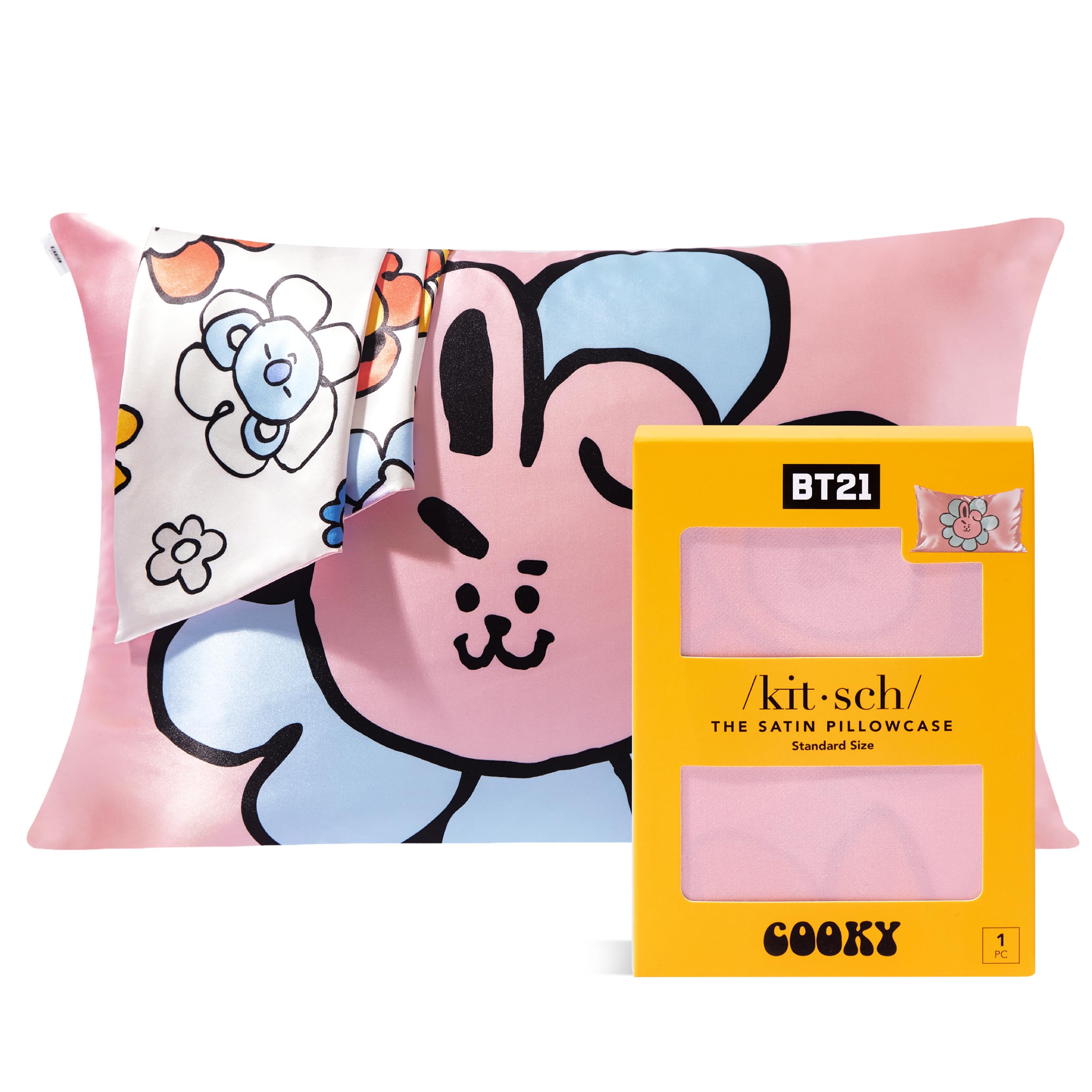 Amazon｜Kitsch x BT21 (クッキー) サテンピローケース