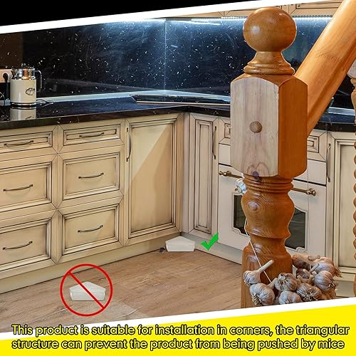 Miniatura 4 de Qualirey Estación de 12 piezas para ratones con estación de cebo triangular de llave, trampa reutilizable para roedores, mantiene seguros a niños y