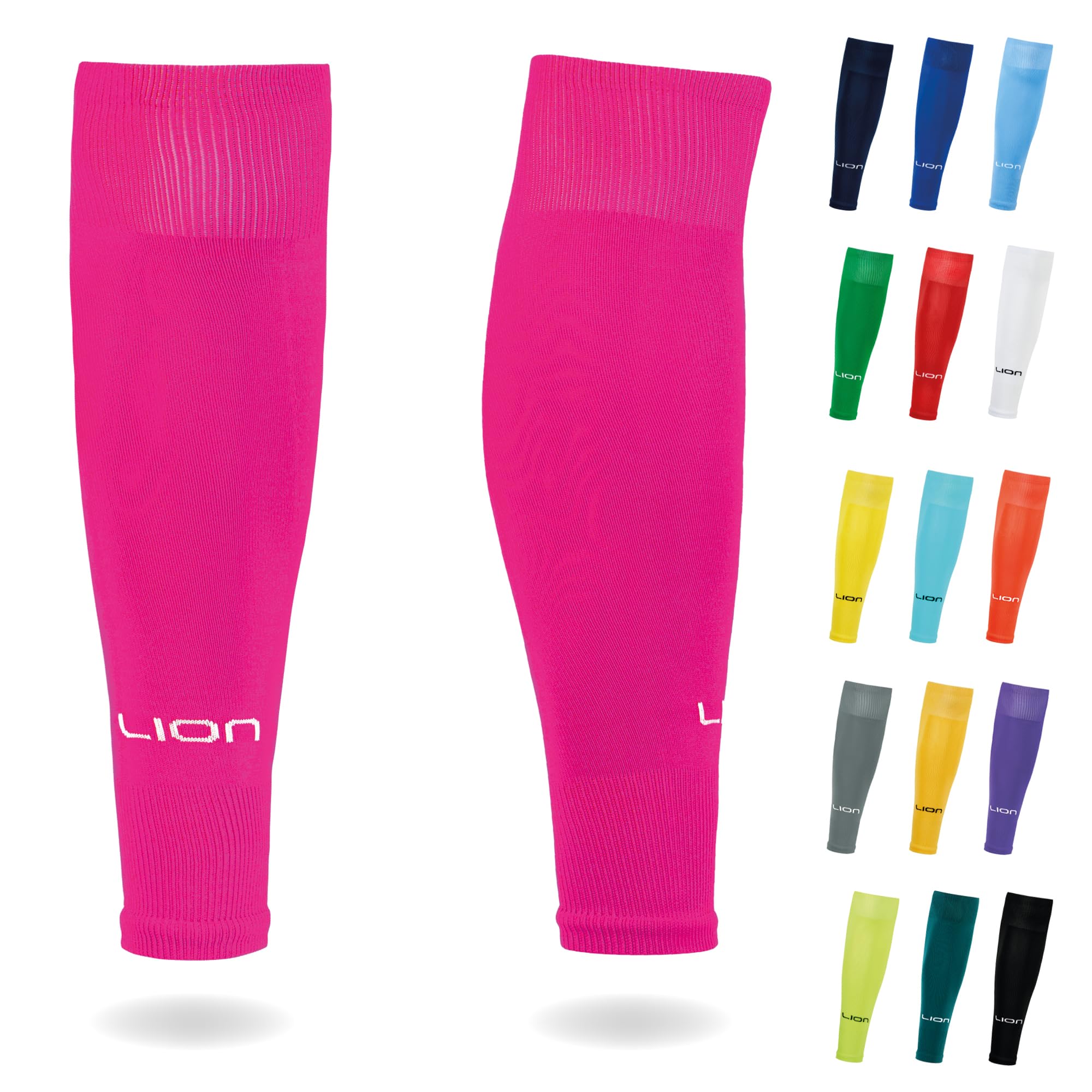 Lion Sportswear Elite Match Soccer Leg Sleeves for Adults – Cut Sock Sleeves for Grip Socks - Multiple Colors Available-image-45