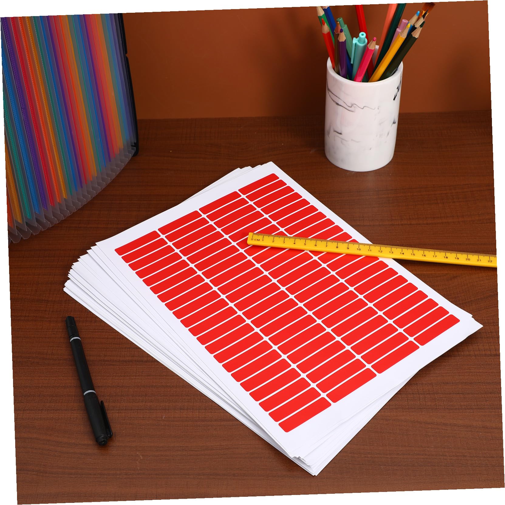30 fogli Etichette Adesive Colorate per Scaffali e Bidoni Facili da Scrivere Adesive Resistenti per Organizzazione Casa Ufficio e Scuola Etichette per Barattoli e Raccoglitori