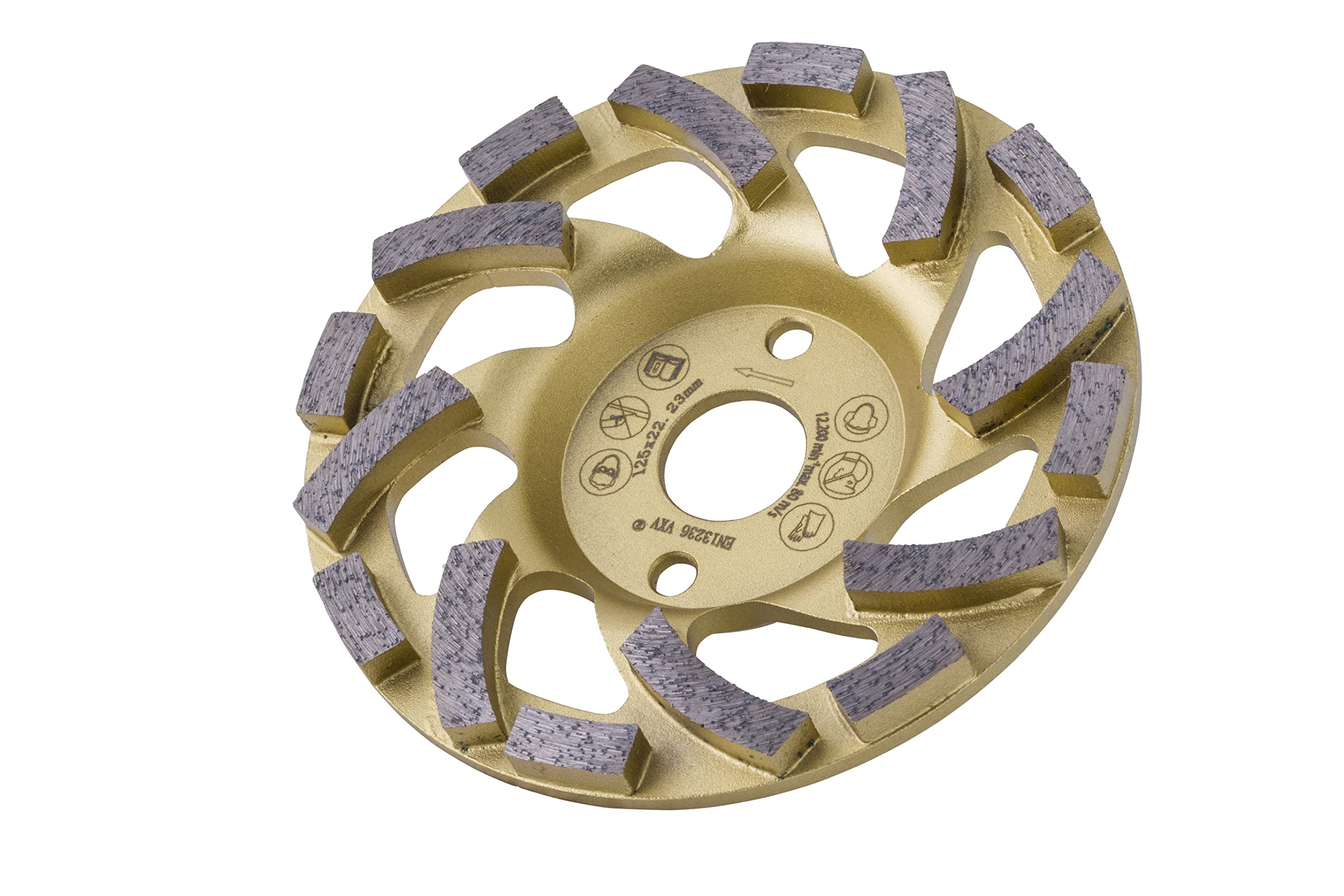 Makita Absaughaube Ø125mm inklusive Premium Schleifteller für Beton Granit