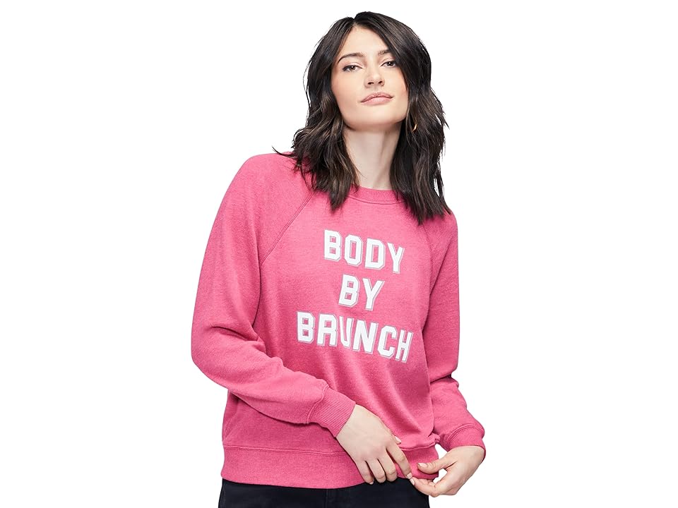 Wildfox Body By Brunch Sweatshirt (Sangria) Women's Clothing INTERNATIONAL SHIPPING