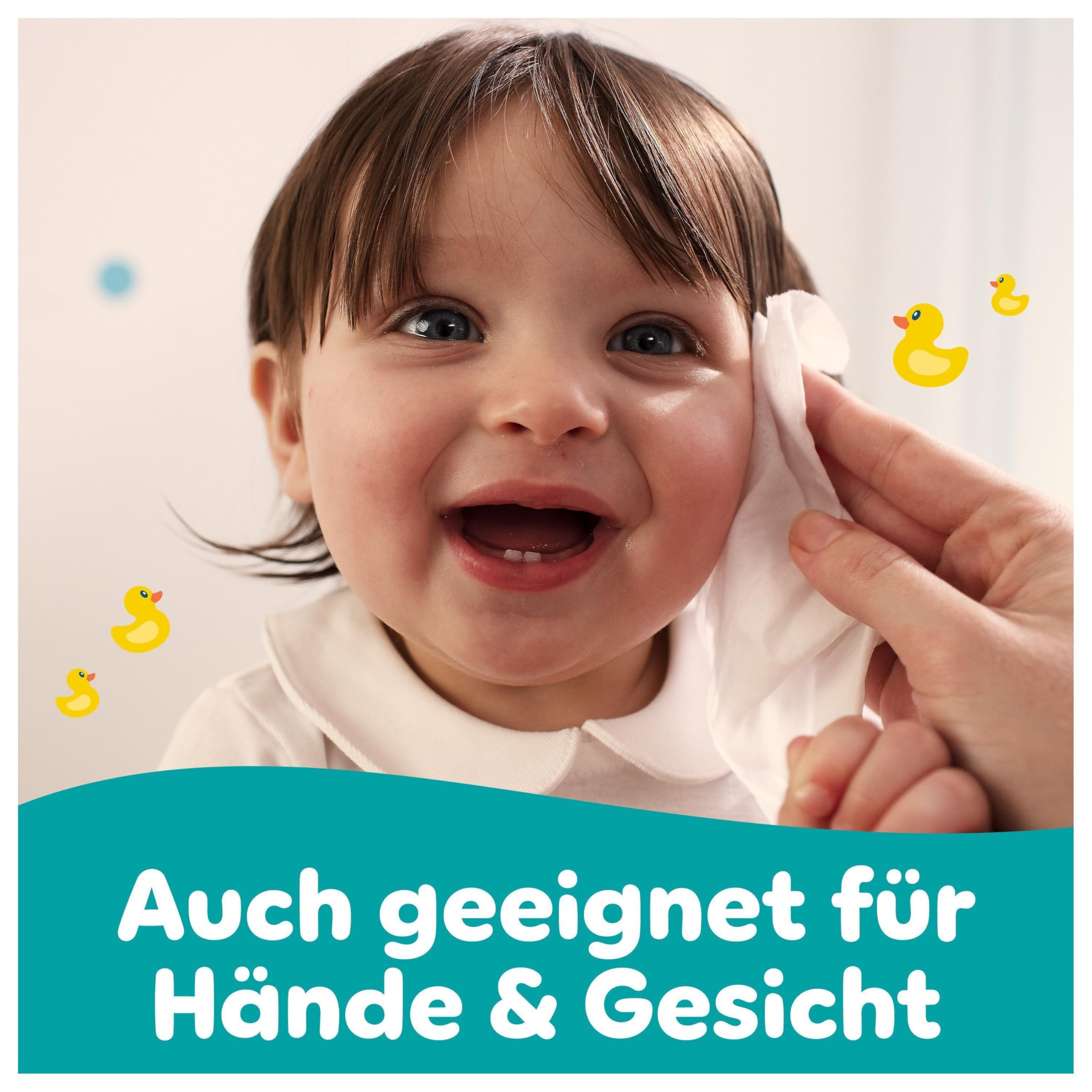 Pampers Fresh Clean Feuchttücher 15 Packungen mit 80 Stück, 1200 Feuchttücher, milder Duft, auch für Hände und Gesicht geeignet