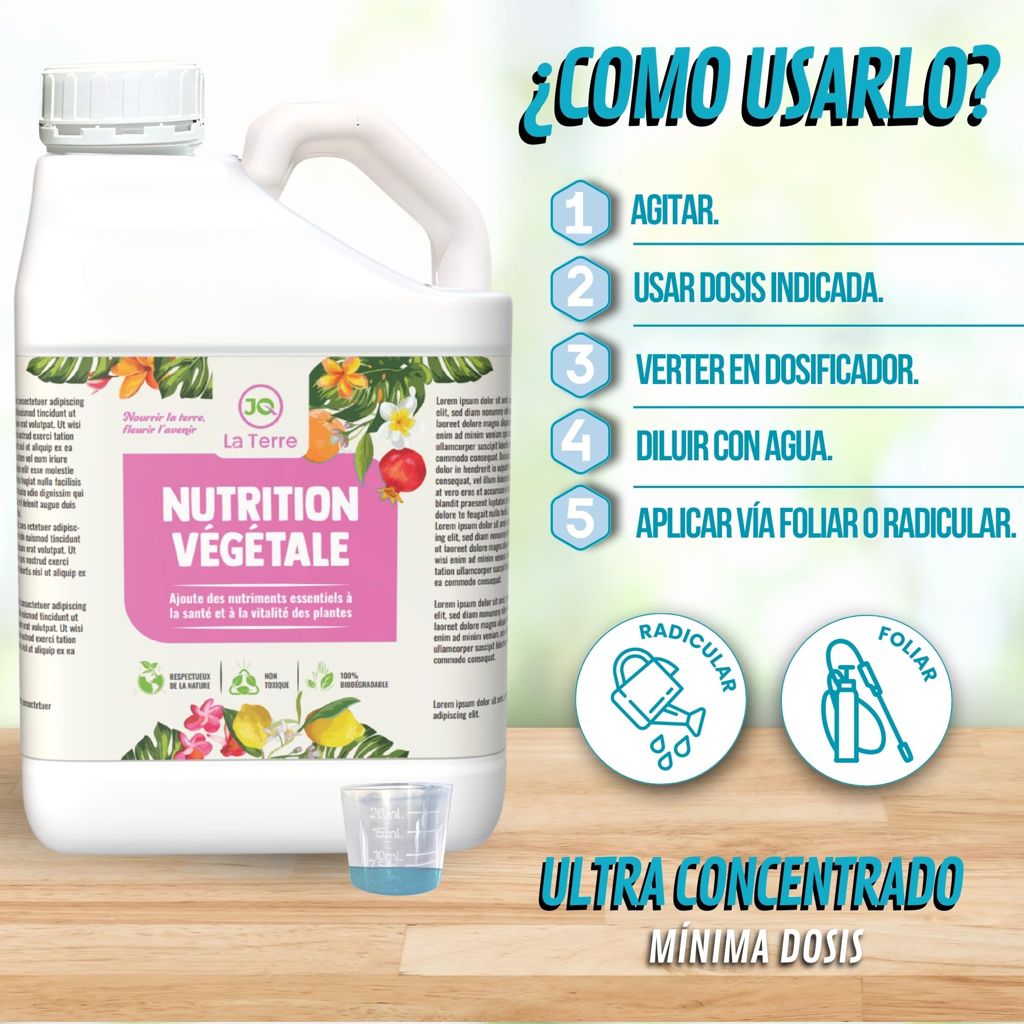 CALCIO LIQUIDO PARA PLANTAS DE 5 LITROS, CALCIO PARA TOMATES al 10%, corrector de carencias, fertilizante tomates y pimientos