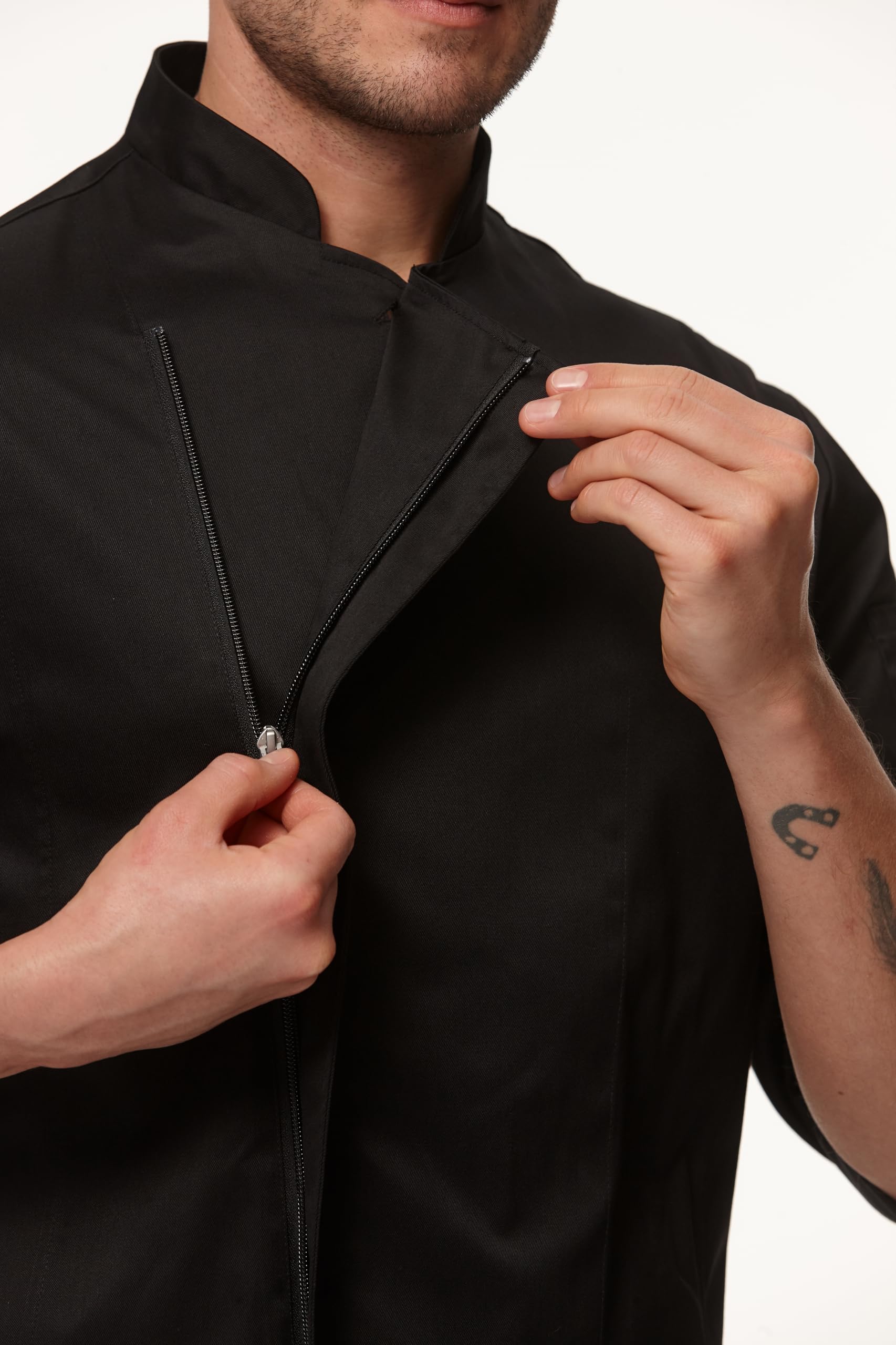Giacca da Cuoco da Uomo, Uniforme da Lavoro Professionale per Cuoco, Uniforme da Cucina a Maniche Lunghe 2947M