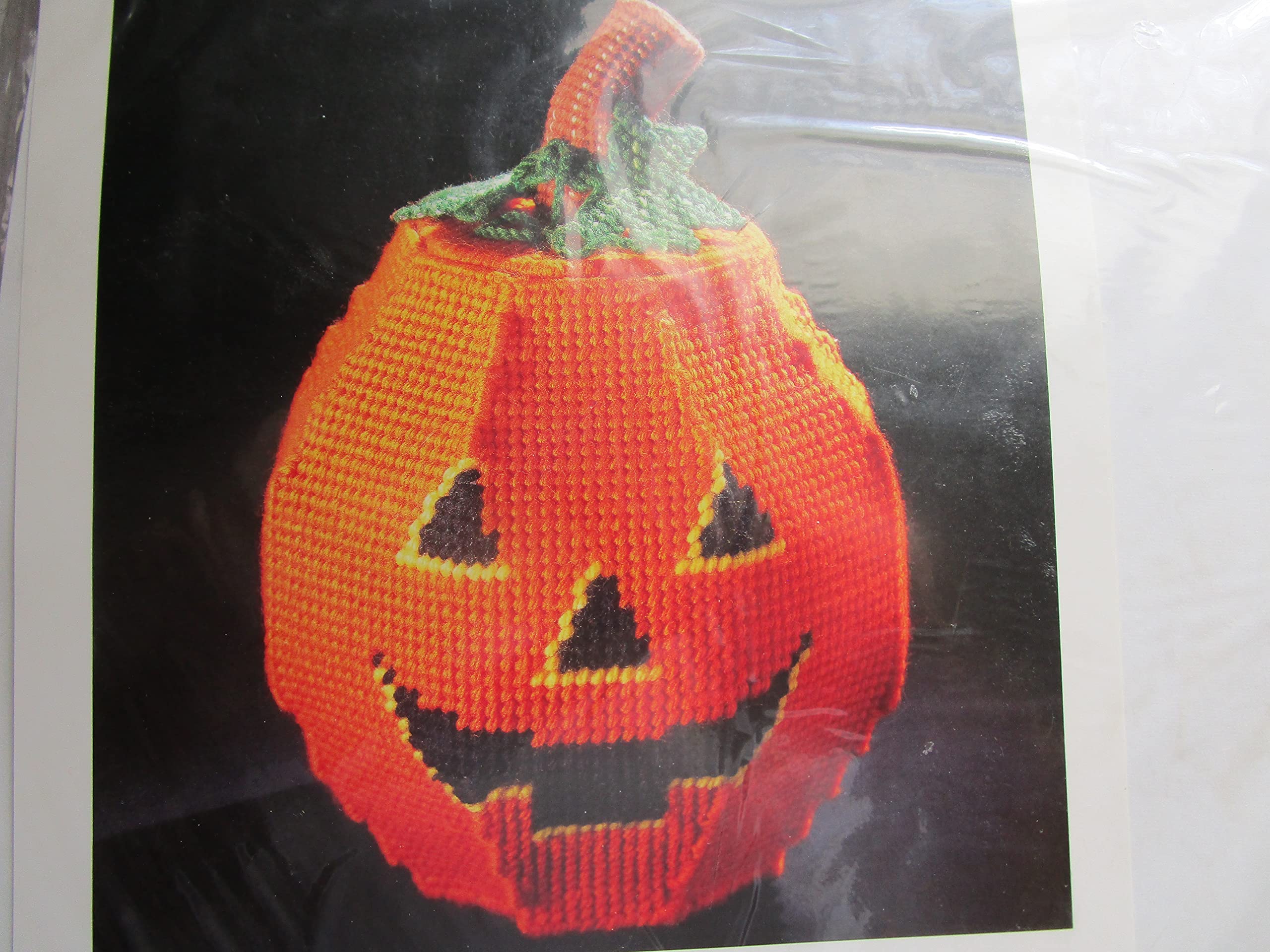 Bucilla Plastic Canvas Jack-O'-Lantern Candy Dish