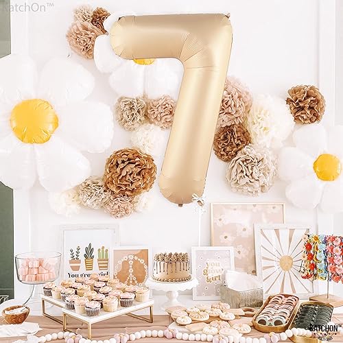 Miniatura 1318 de KatchOn, Globo dorado gigante del número 8 de 40 pulgadas, globo dorado del número 8 para decoraciones de cumpleaños de 8 años para niñas