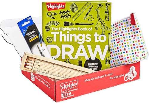 Highlights for Children Libro de cosas para dibujar kit de actividades, juego de artistas jóvenes para niños a partir de 7 años