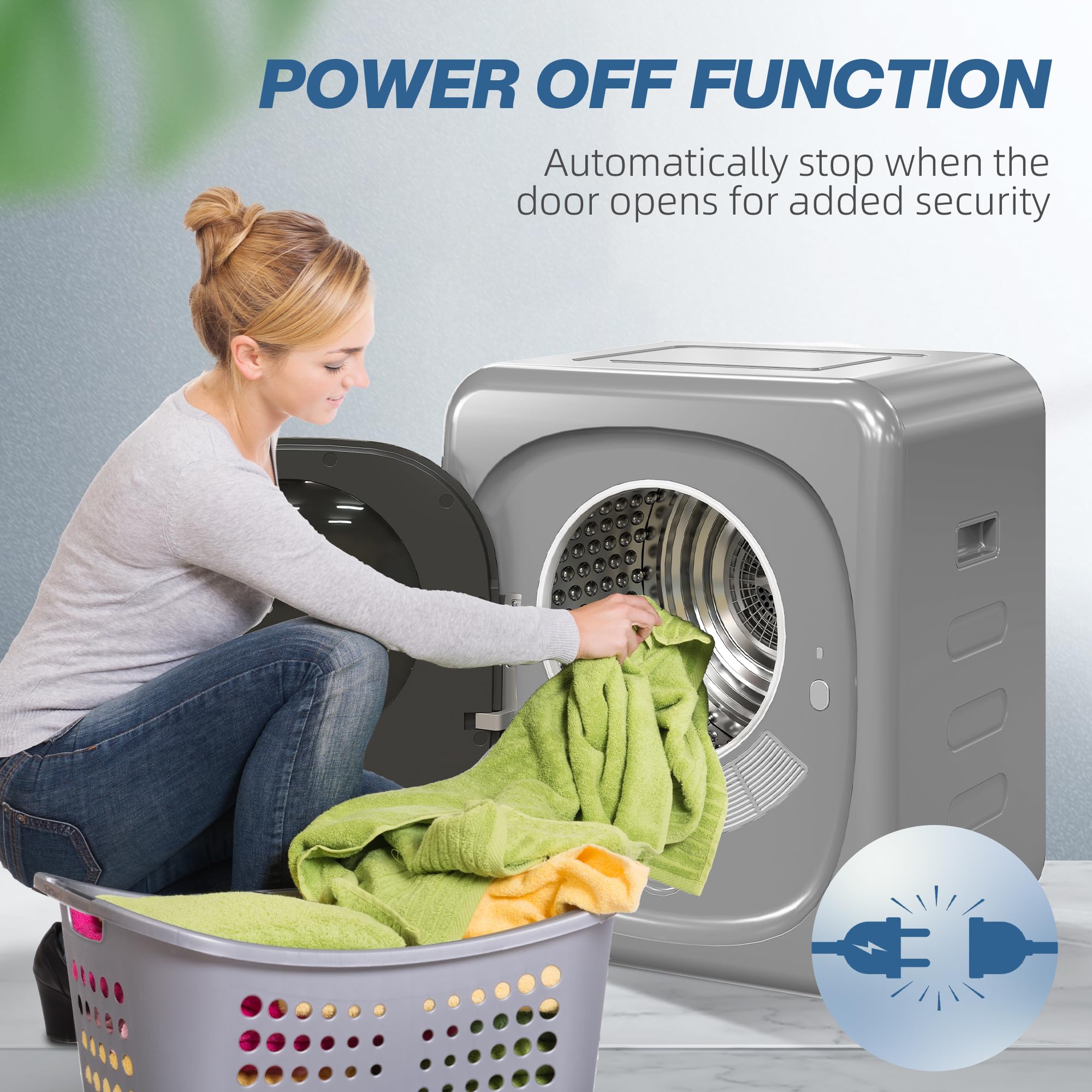 HOMCOM Sèche-linge à évacuation 4kg/2.5kg 800W Argent