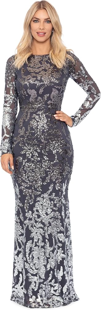 xscape sequin dress Amazon.com: Xscape Long Dress with Ombre Sequins Coal/Silver 6 : Clothing,  Shoes & Jewelry