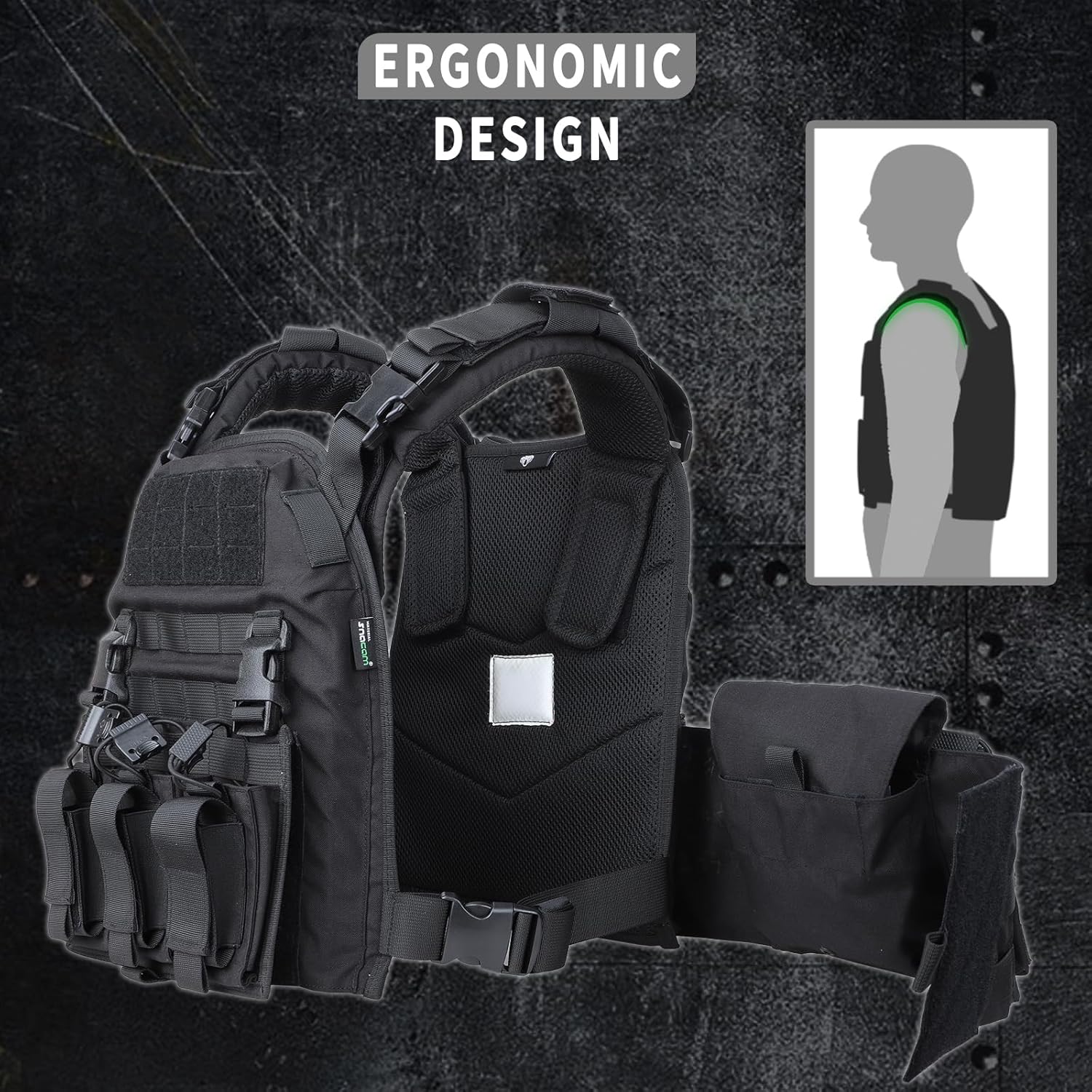 Tactical Vest for Men Molle Airsoft Vest Adult - Image 5