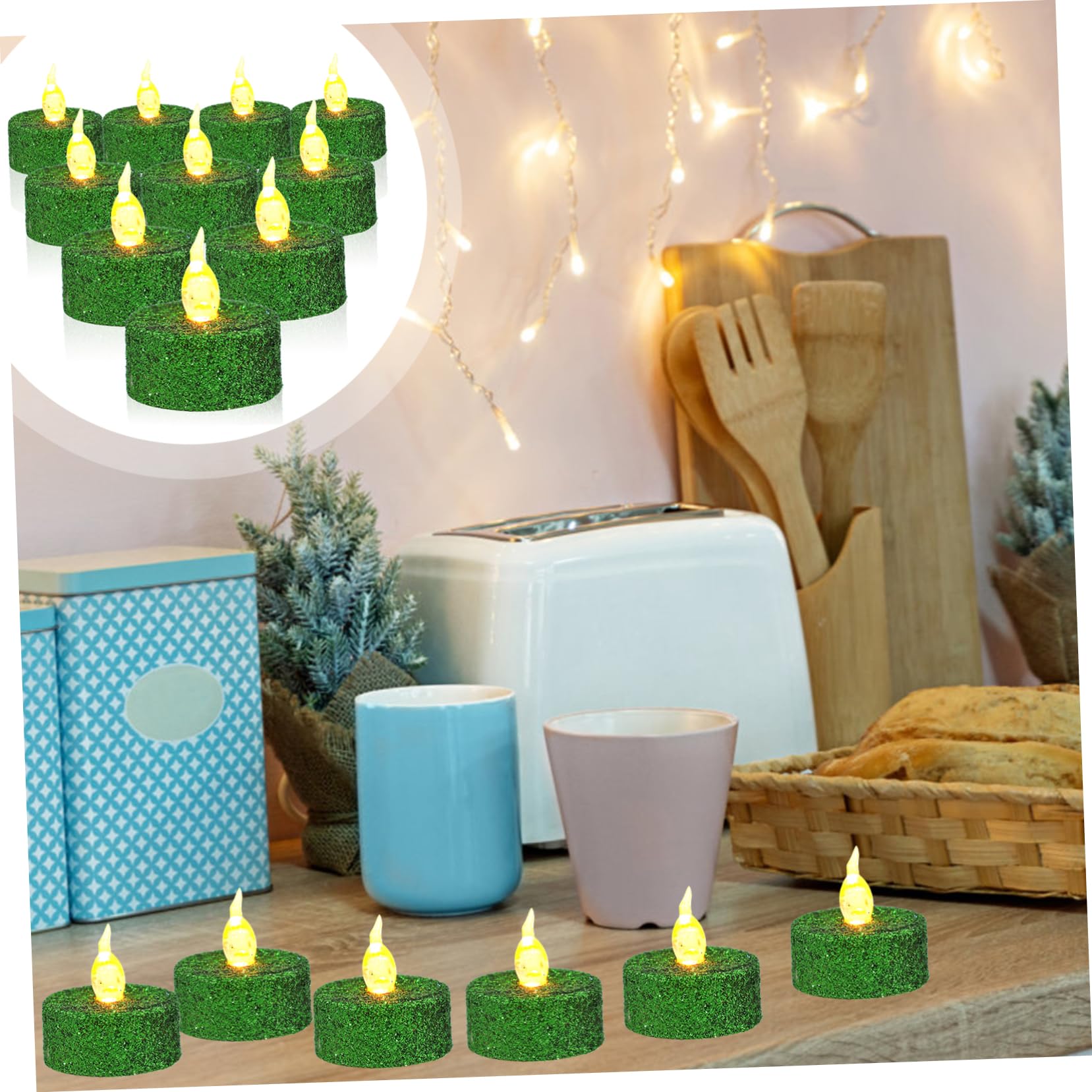 VICASKY 60 Pezzi Candele LED Flameless Tealight Lampade per Decorazione Casa Fiamma Energetico e per Romantiche e Notturne