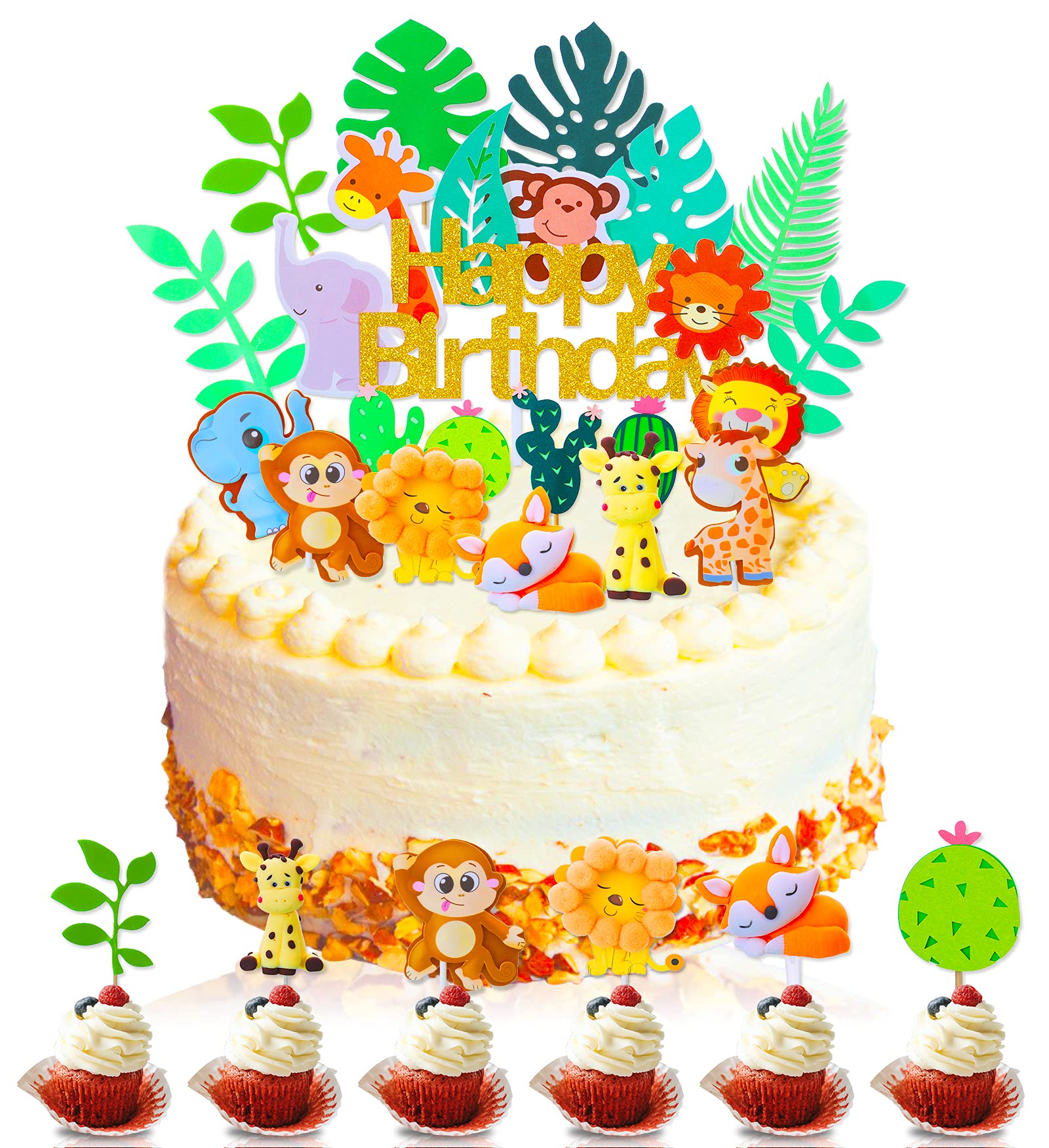 Buy Jungle Safari Animal Cake Toppers Jungle Safari Animals Cupcake