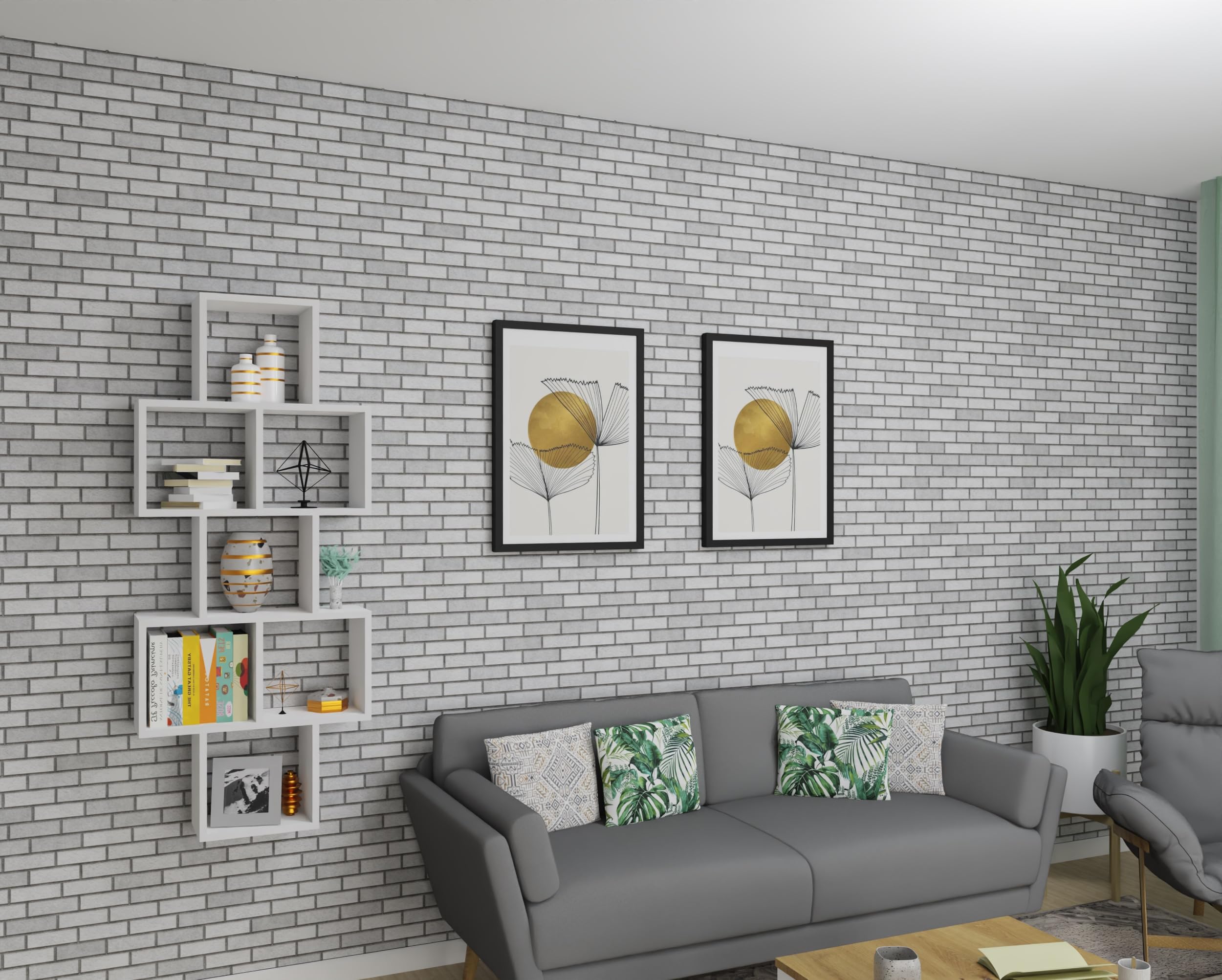 MARAND Bücherregal Wand Hängend, Regale für Wände, Wand Regal für Kinderzimmer, Bücherregal Weiß