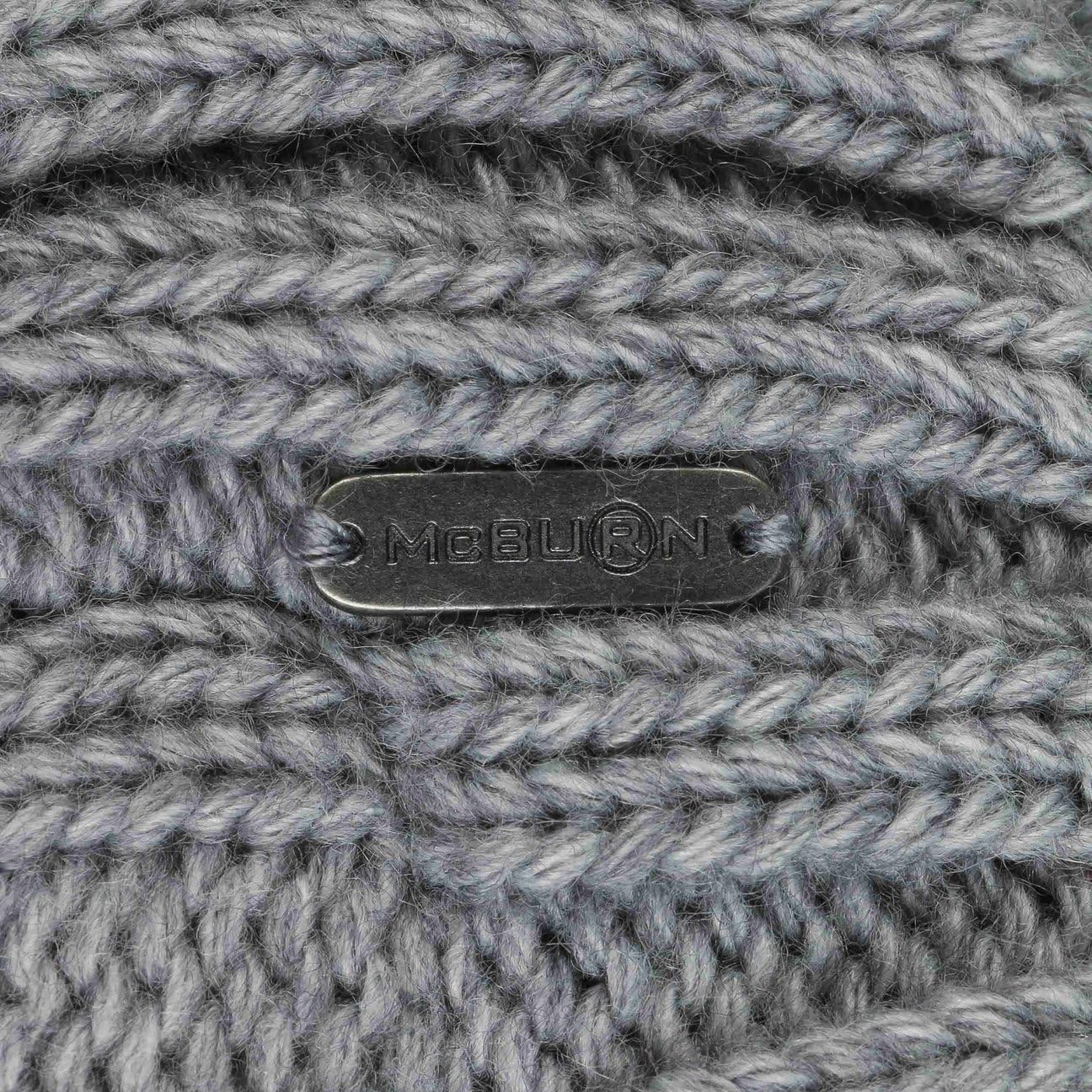 Bonnet Cable Knit Britta Femme - Made in Italy pour l'hiver en Tricot a Pompon avec Visiere, Doublure, Doublure Hiver Automne-Hiver