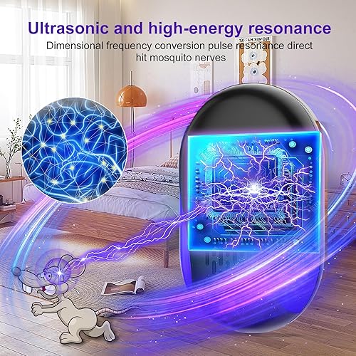 Miniatura 3 de Repelet ultrasónico actualizado 2024, paquete de 6 unidades, ultrasónico y repelente de interiores para cucarachas, roedores, ratones, insectos,