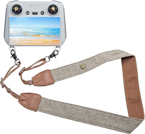 Hanatora Correa de cuello con tornillos para DJI RC, RC Pro, controlador inteligente, Marrón
