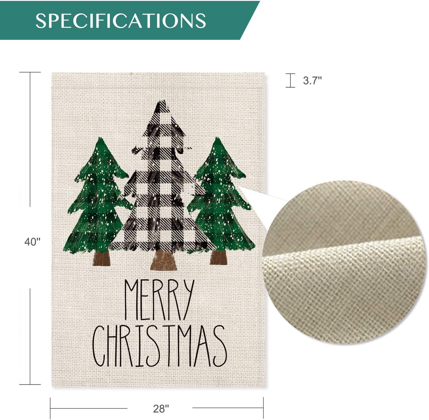 AVOIN Buffalo Plaid Christmas Tree House Flag Vertical Double Sized, Winter Holiday Yard Outdoor Decoration 28 x 40 Inch : Patio, Lawn & Garden