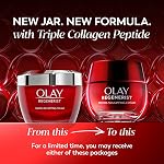 Olay Face Hydratant, Crème faciale micro-sculptrice régénératrice pour les femmes - Hydratation instantanée, anti-âge, antirides, soins de la peau raffermissants - Acide hyaluronique, niacinamide, aminos peptides, 50 mL