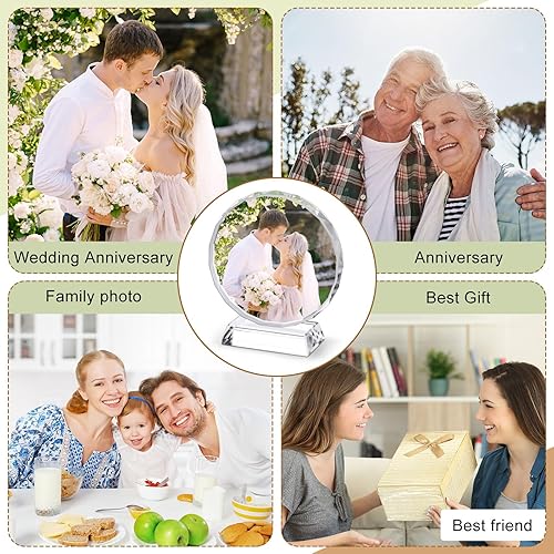 Miniatura 6 de Qunclay 6 piezas de lienzo de sublimación de cristal para sublimación, marco de fotos decorativo de transferencia de calor, marco de fotos de