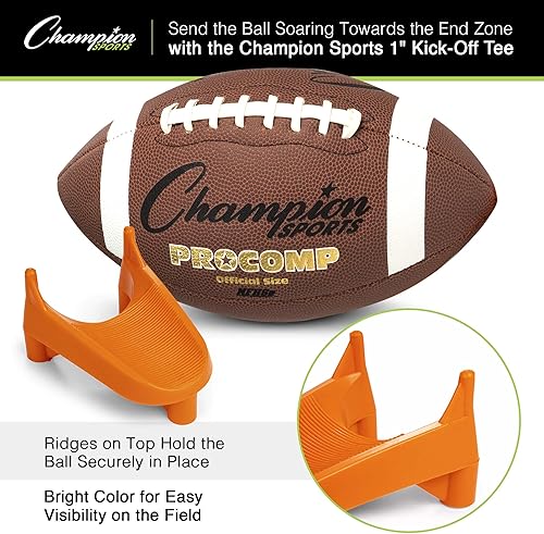 Miniatura 21 de Champion Sports Premium Football Kicking Tee for Kickoff Practice - Ball Holder Tees for Footballs - Kicking Block and Accessories for Adults, Kids