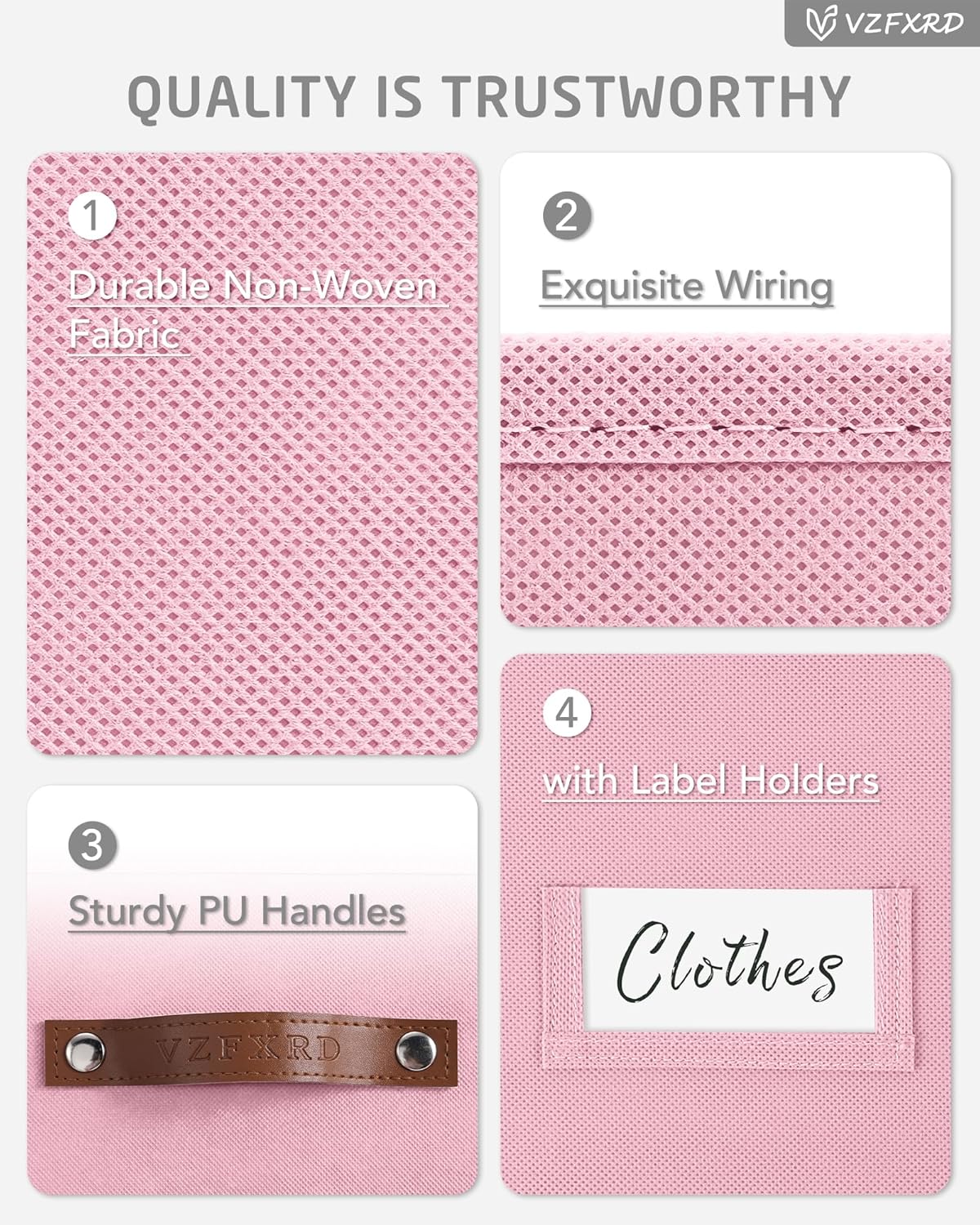 11インチ キューブストレージビン 折りたたみ式ファブリックバスケット ハンドルとラベル付き キューブ収納オーガナイザー クローゼッ