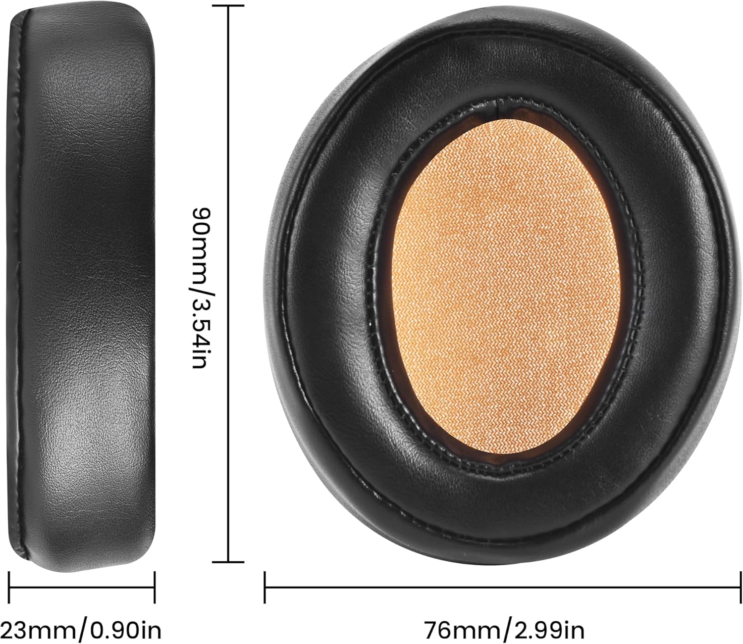 Protein Leather Replacement Ear Pads for Sennheiser Momentum 2.0 (M2)/HD1 Over-Ear/Around-Ear Headphones – Replacement EarPads Cushions with Noise Isolating Memory Foam