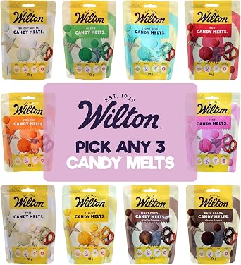 Wilton Candy Melts 125g   Pick Any 3 | Sweet Creamy Coating for Cake Pops, Cakes, Candies & Treats