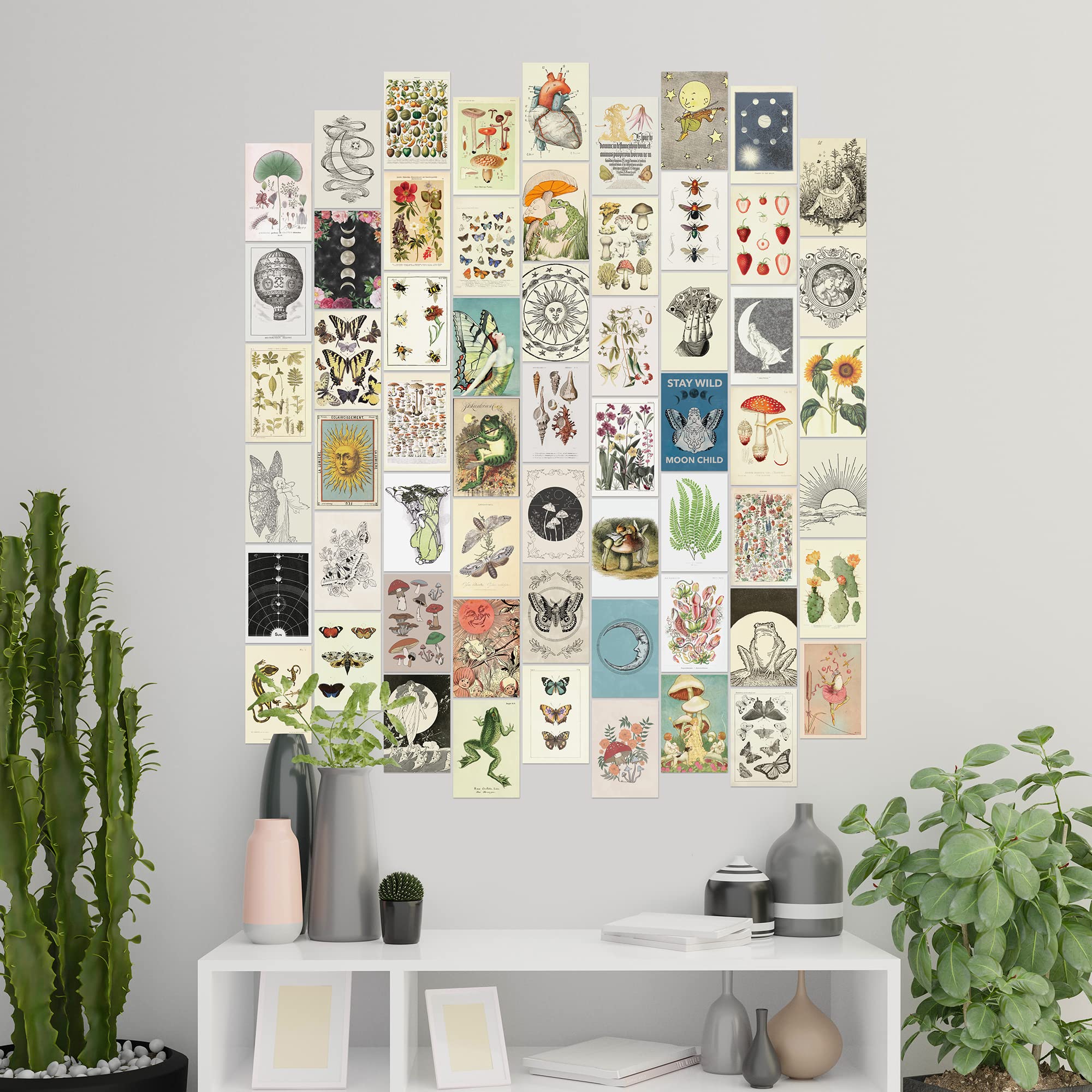 Artivo Vintage Wall Collage Kit Aesthetic Pictures 60 Set 4x6 inch