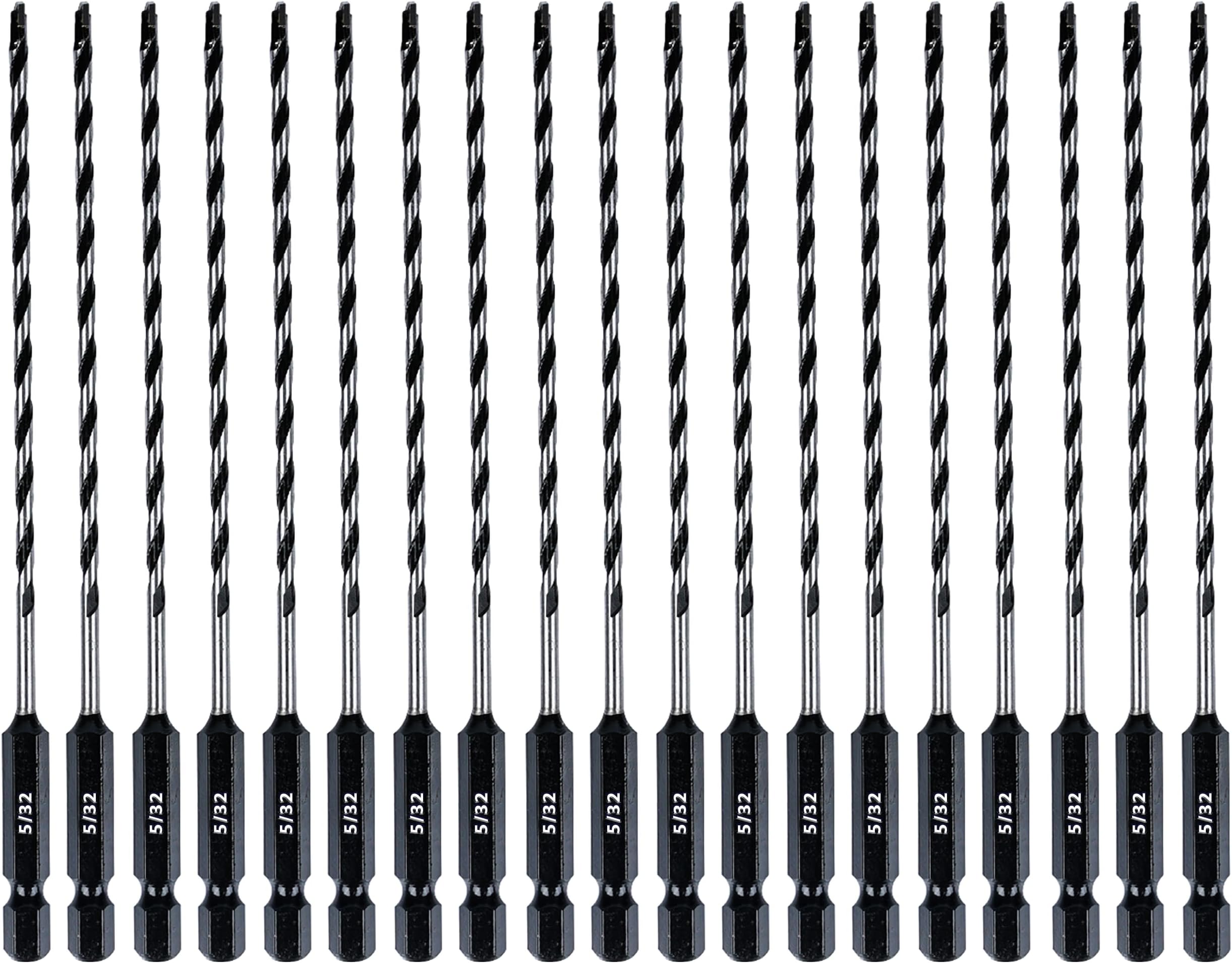 Owl Tools5/32 Inch Masonry Drill Bits (13 Pack - Industrial Grade - Standard Chuck) 6 Inch All Purpose Masonry Bits for Concrete, Stone, Block, & More!