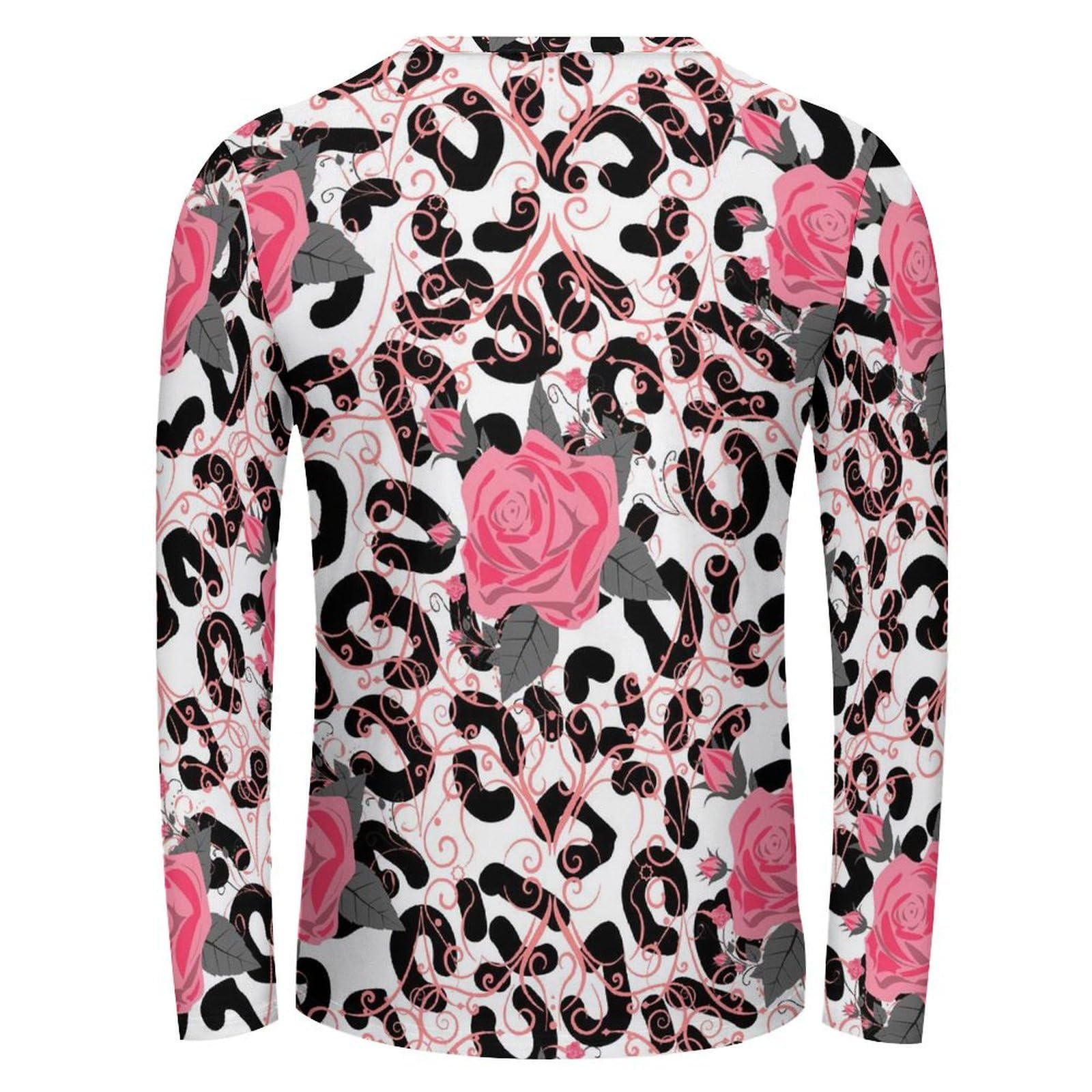 Amazon.co.jp: ヒョウ柄 豹柄 ピンク 花柄 長袖tシャツ メンズ