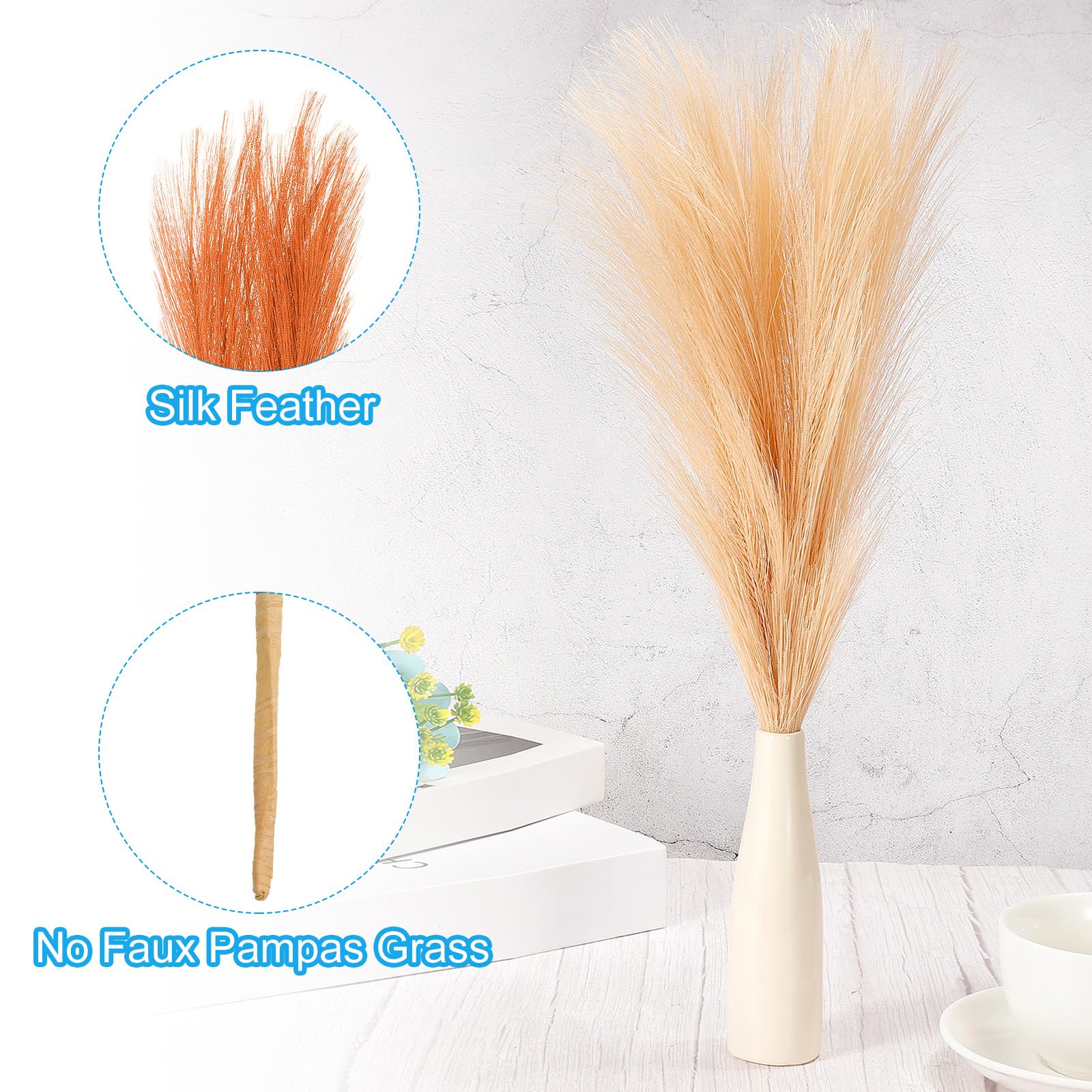 PATIKIL 17 Inch Faux Pampas Grass - Image 4