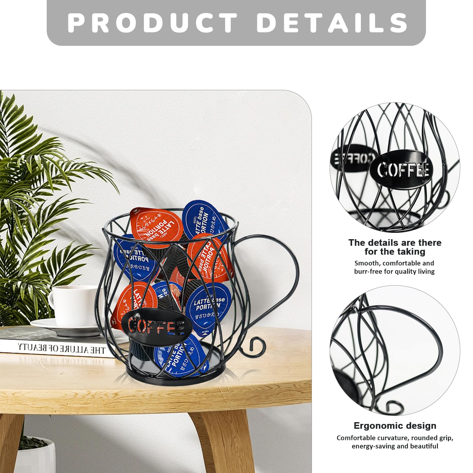 Cestino Porta Capsule Di Caffè (nero), Porta Cialde Di Caffè