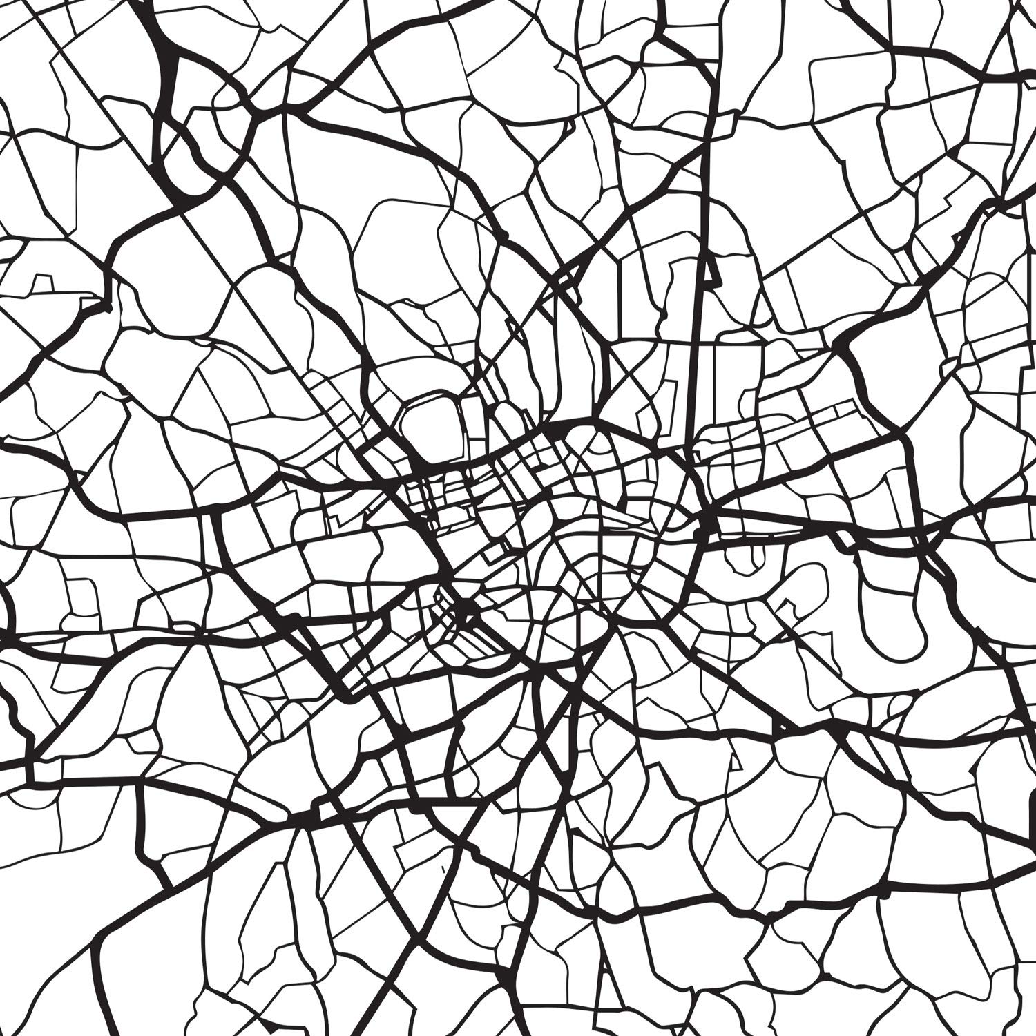 nacnic Prints London City Map Nordic Style - Set of 1-250g Paper - Beautiful Poster Painting for Home Office Living Room