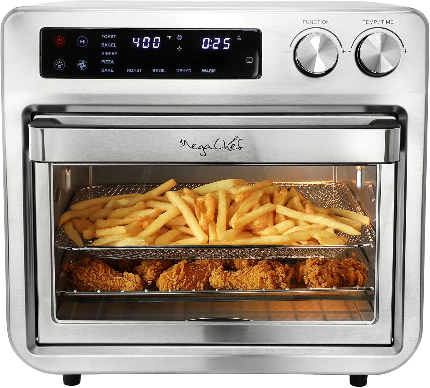 MegaChef 25 Quart Digital Electric Multi-Function Air Fryer and Counter Top Oven with Broil, Bake & Toast MegaChef 25 Quart Digital Electric Multi-Function Air Fryer and Counter Top Oven with Broil, Bake & Toast