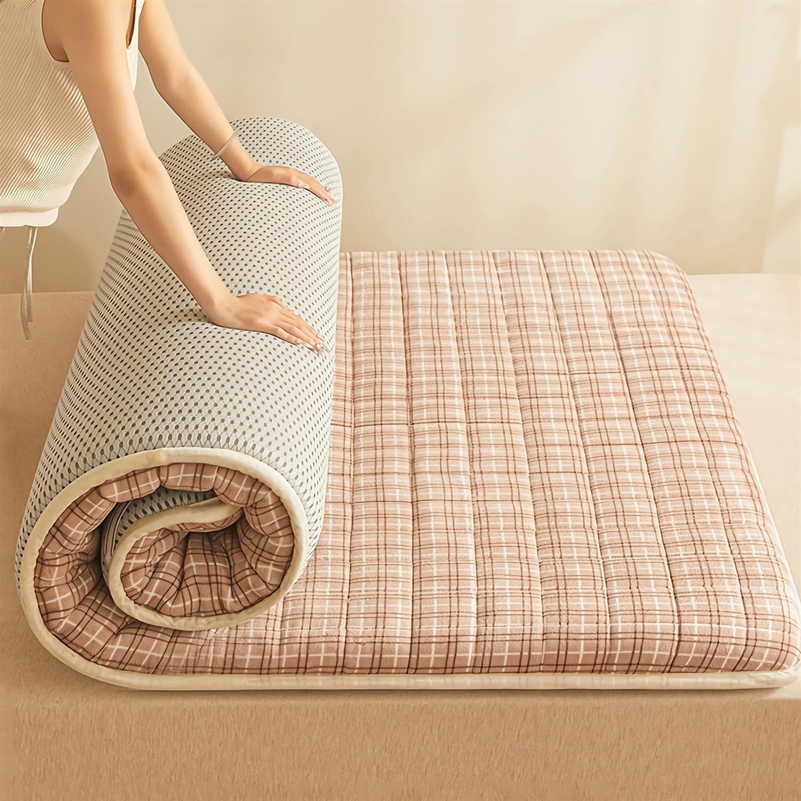 Futon Mattress Thicken, Folding Floor Futon Mattress, Soft Thick Tatami Mattress, Double/Quilted/Single Futon Mattress