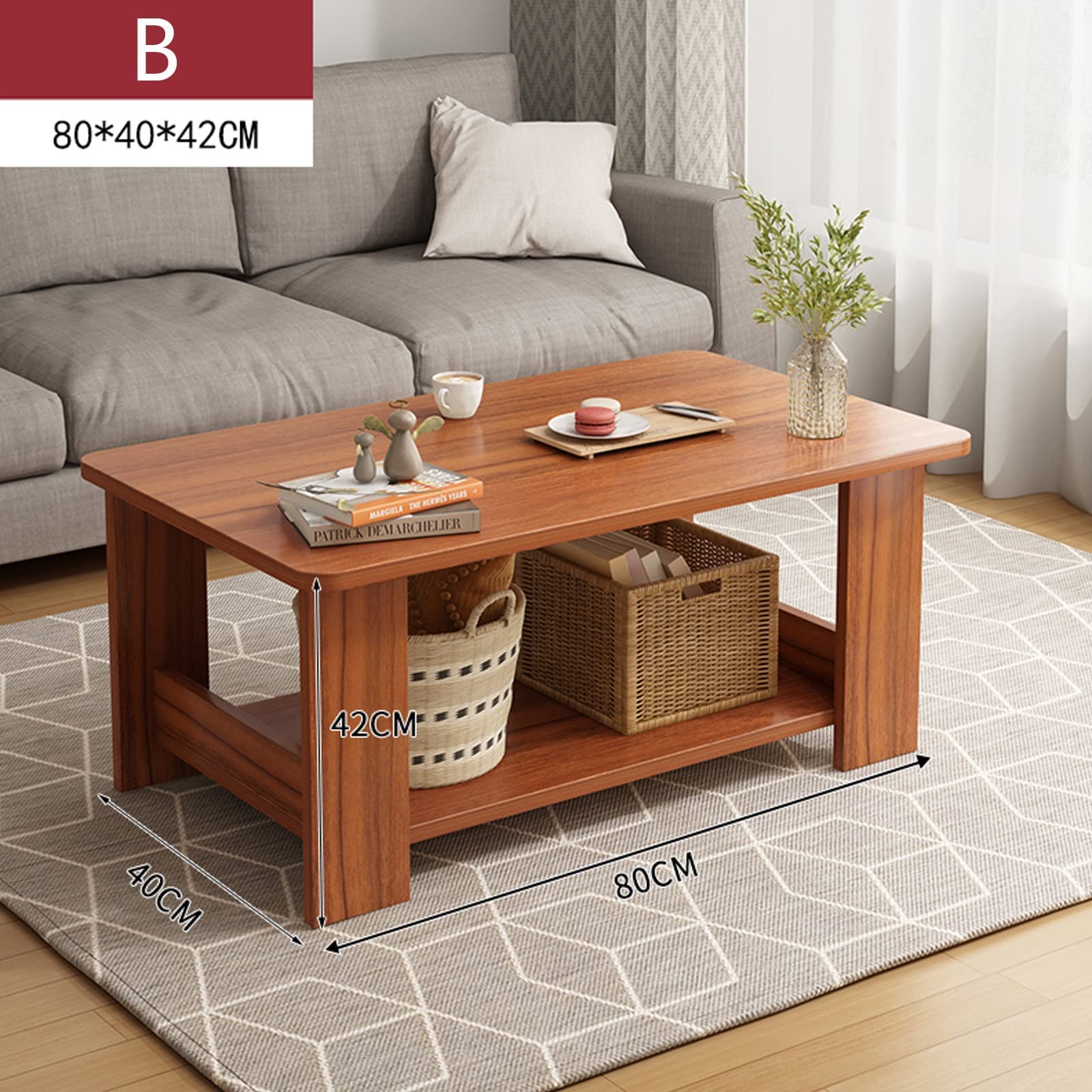 Amazon.com: Coffee Table with Storage, 2-Tier Side End Table in