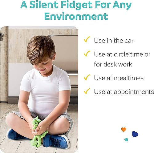 Miniatura 5 de Fun and Function - Lagarto antiestrés con peso - Animal de peluche ponderado y Fidget para niños con necesidades especiales - Herramienta sensorial