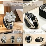 7D Head Shavers for Bald Men, Water Proof Electric Razor for Men with LED Display, Detachable Wet/Dry Anti-Pinch Head Shavers, Shaving Grooming Kit for Balder, Perfect for Home & Travel(Black)